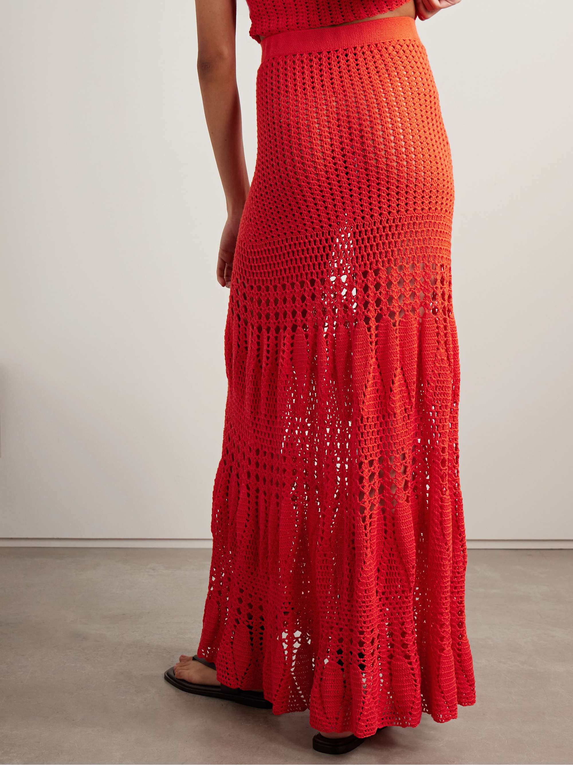 Reflejo crocheted cotton maxi skirt view