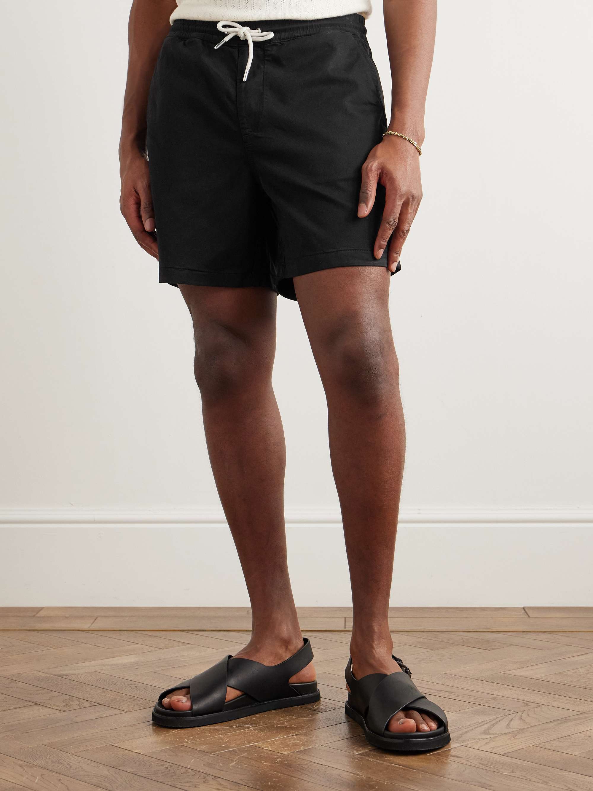 Gregor Straight-Leg TENCEL™ Lyocell and LENZING™ ECOVERO™-Blend Twill Drawstring Shorts view