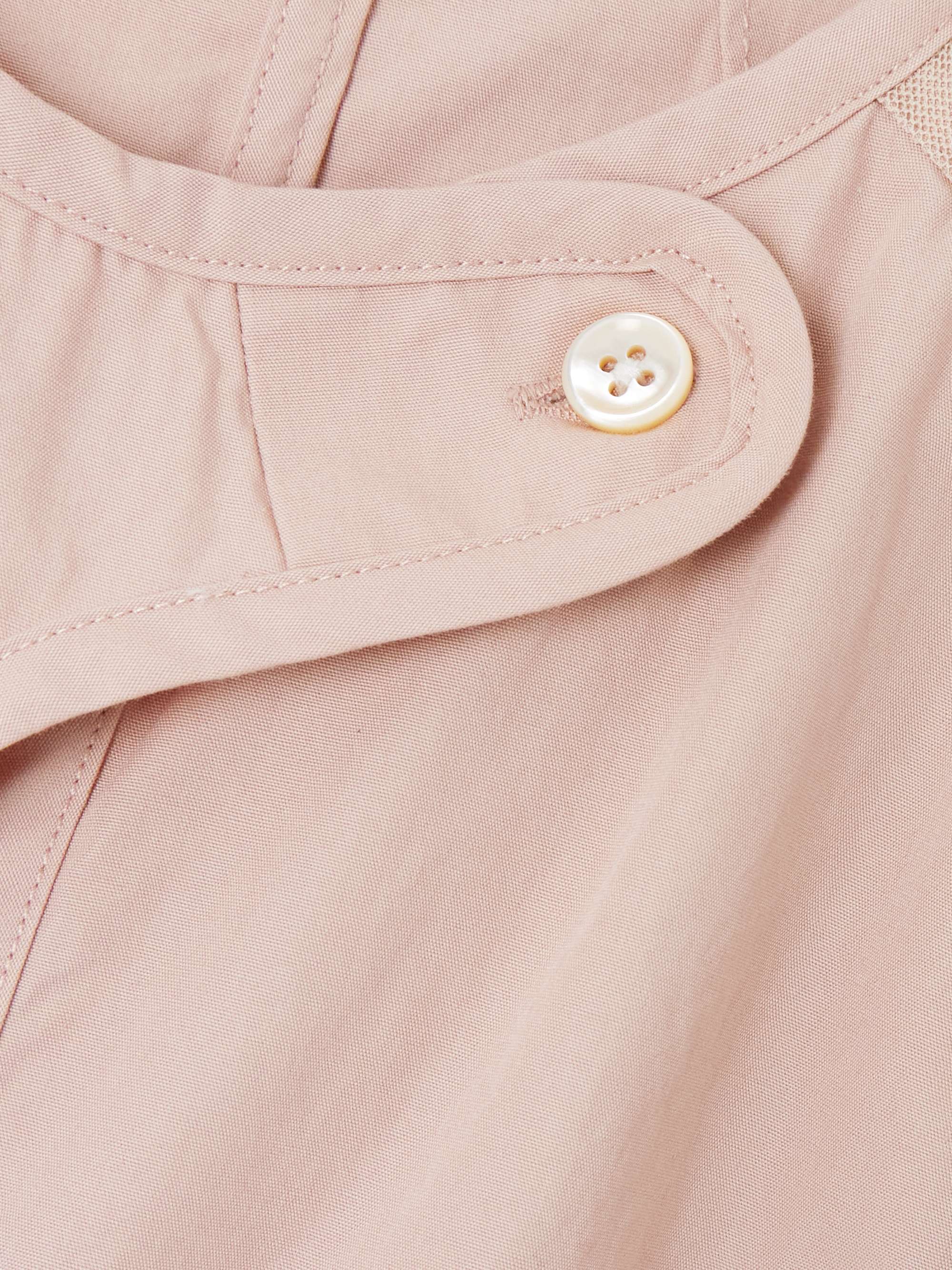 Cropped mesh-trimmed cotton-canvas jacket view