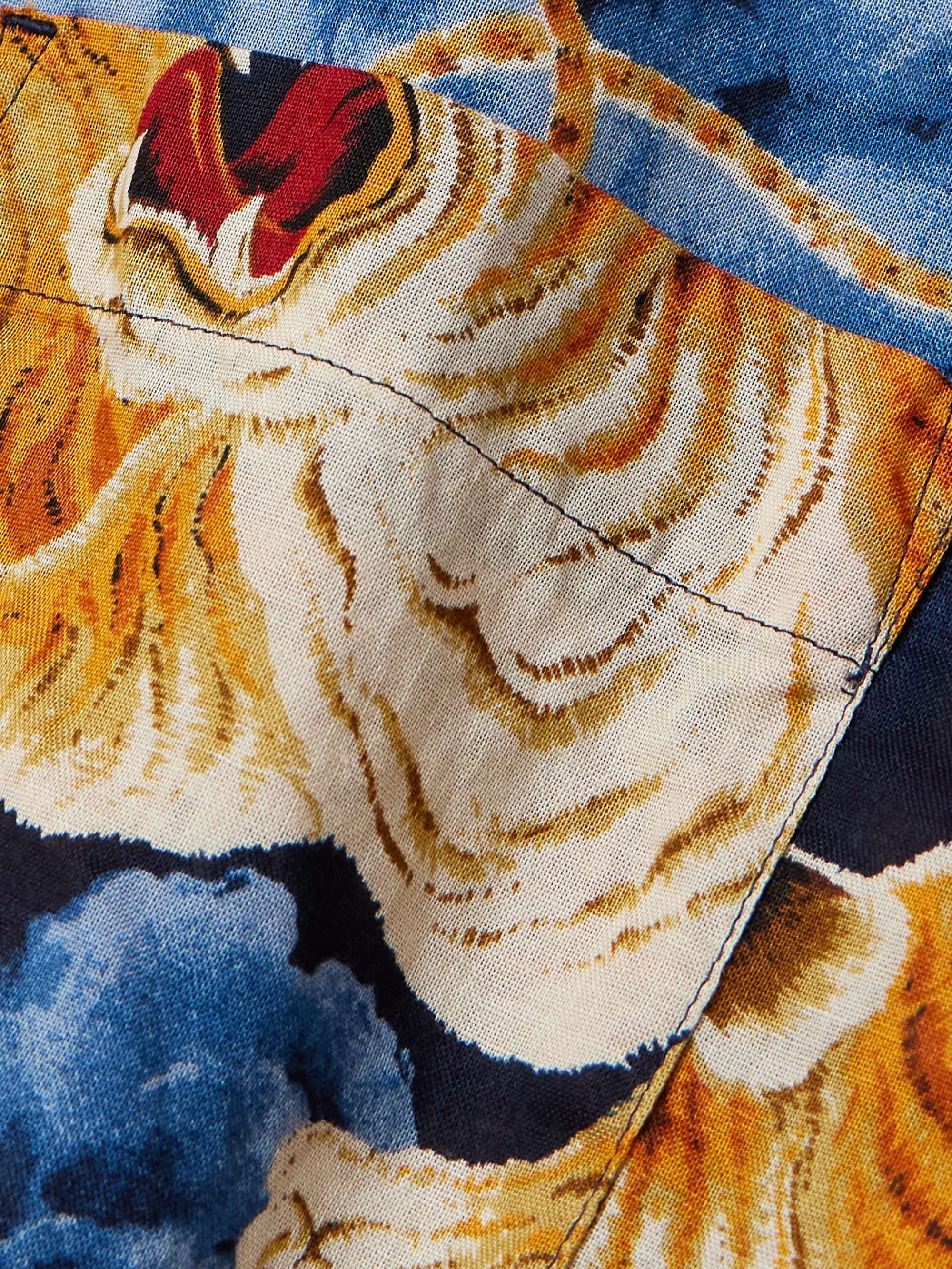 Camp-Collar Printed Cotton Shirt view