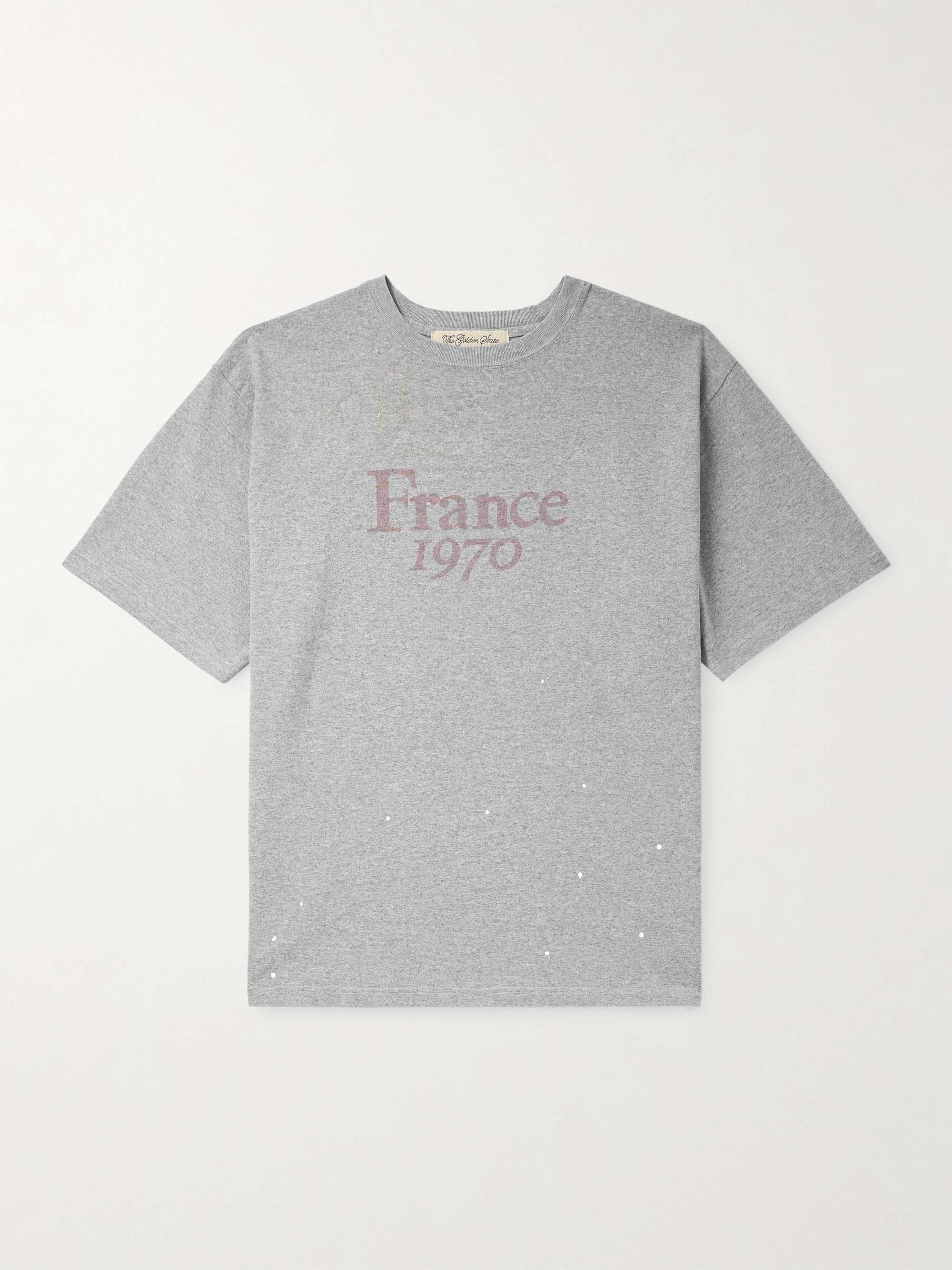 Paint-Splattered Printed Cotton-Jersey T-Shirt view