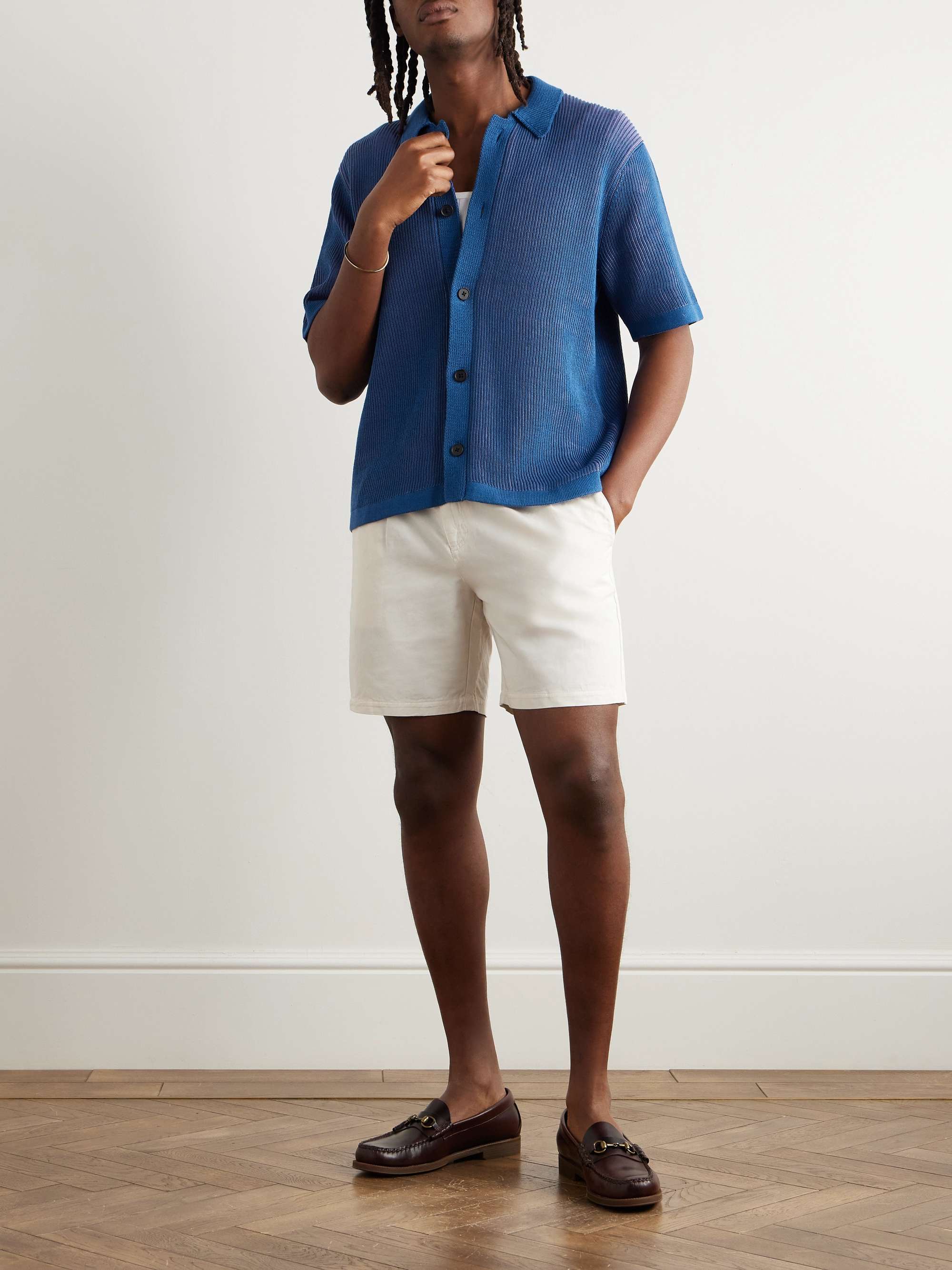 Plated Ribbed Cotton Shirt view