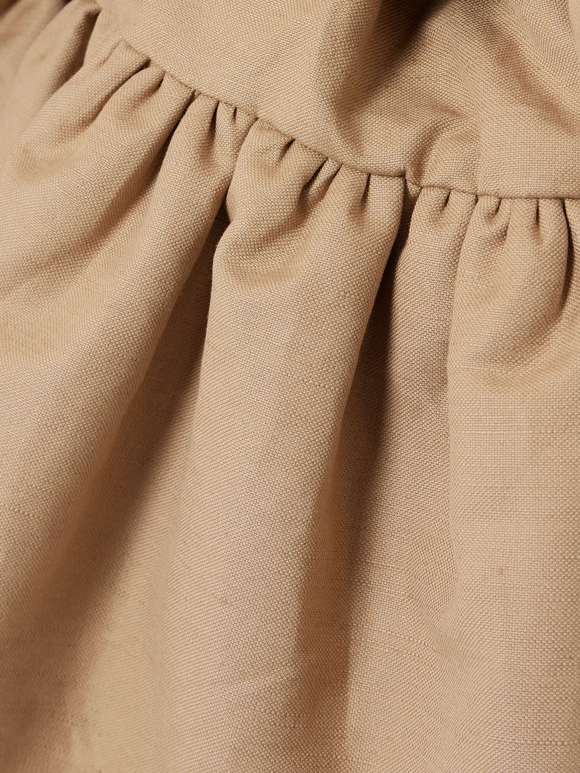 Belted peplum cotton-blend canvas jacket view