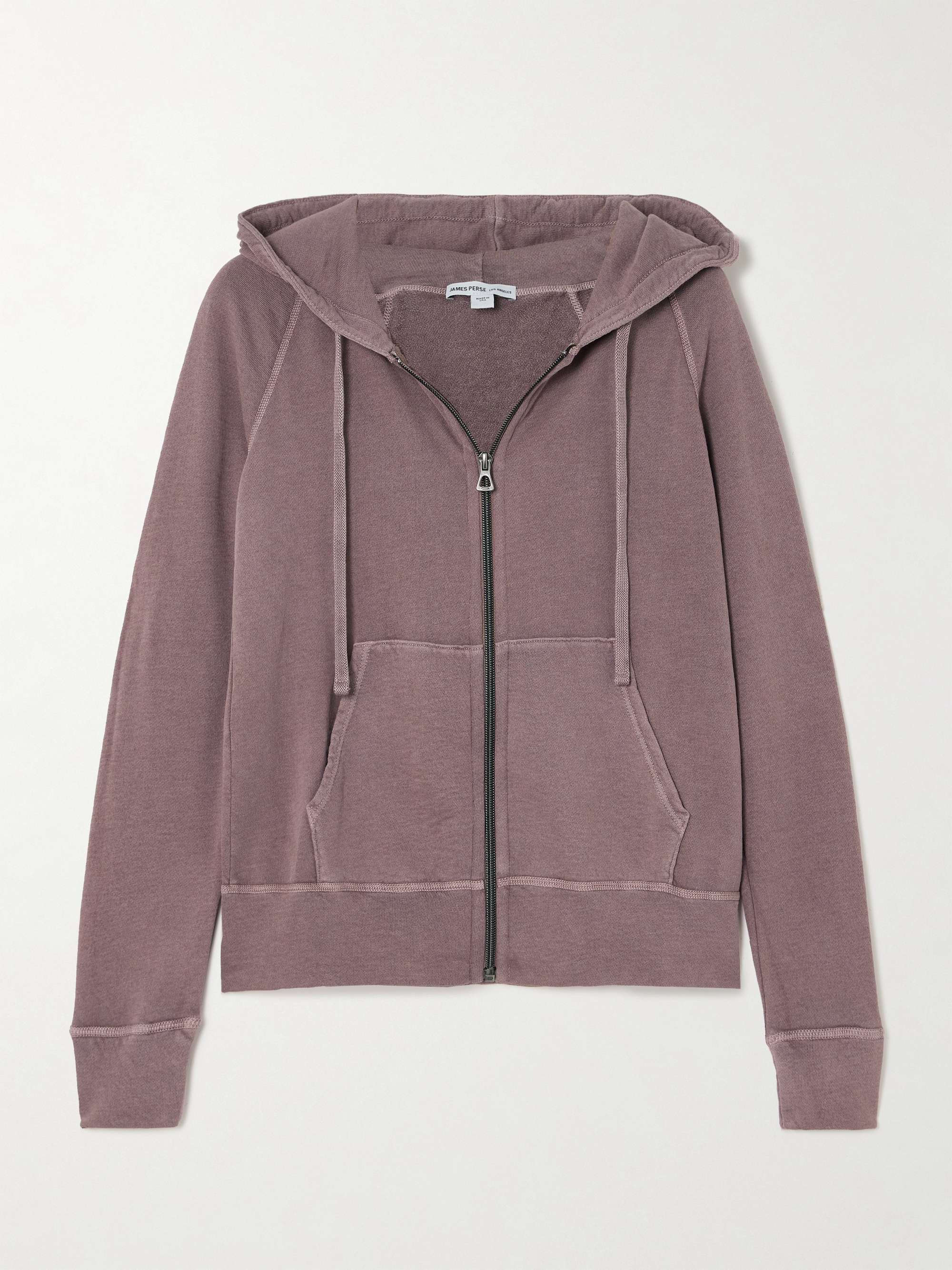 French cotton-terry hoodie view