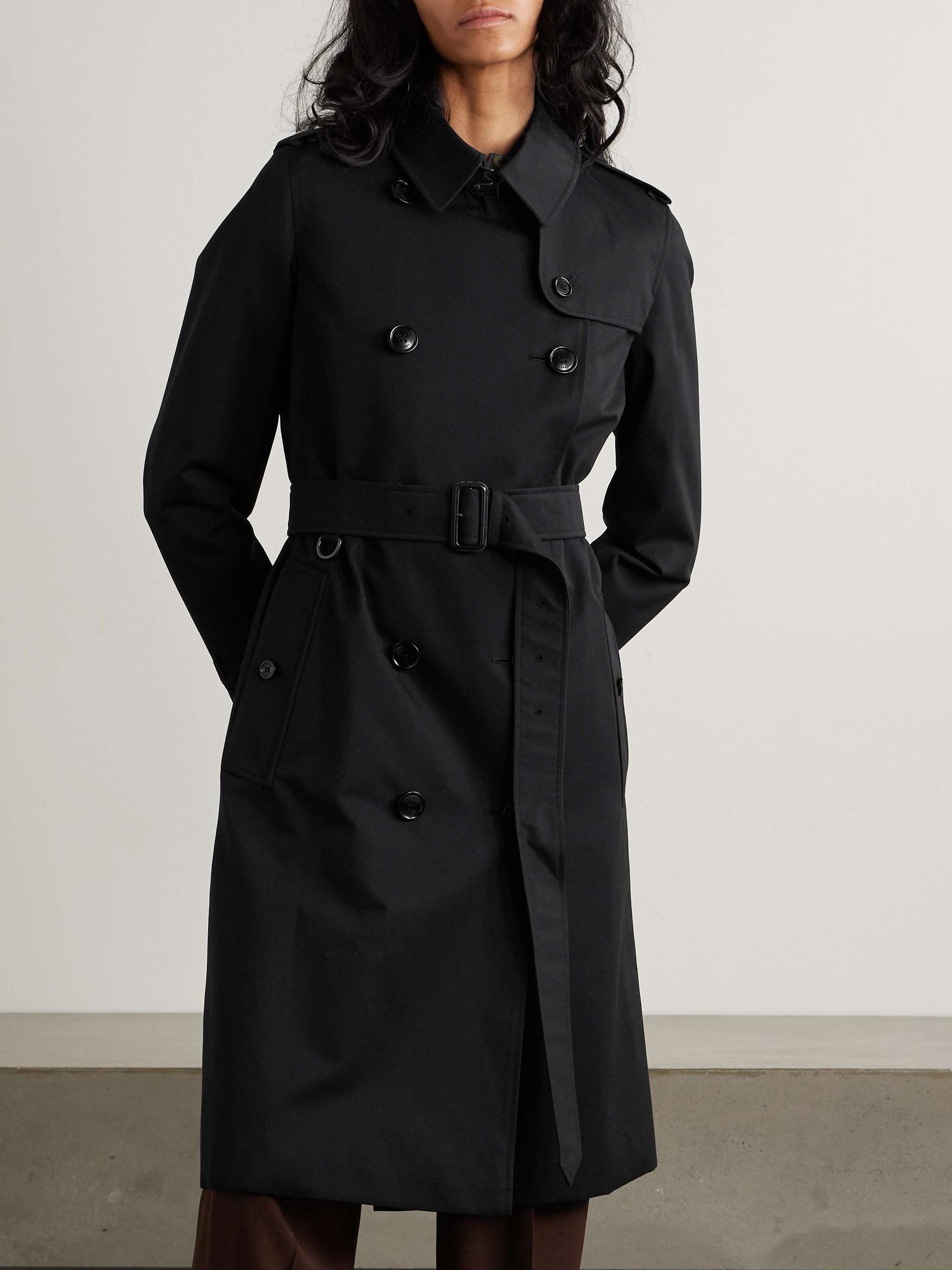 Kensington Long organic cotton-gabardine trench coat view