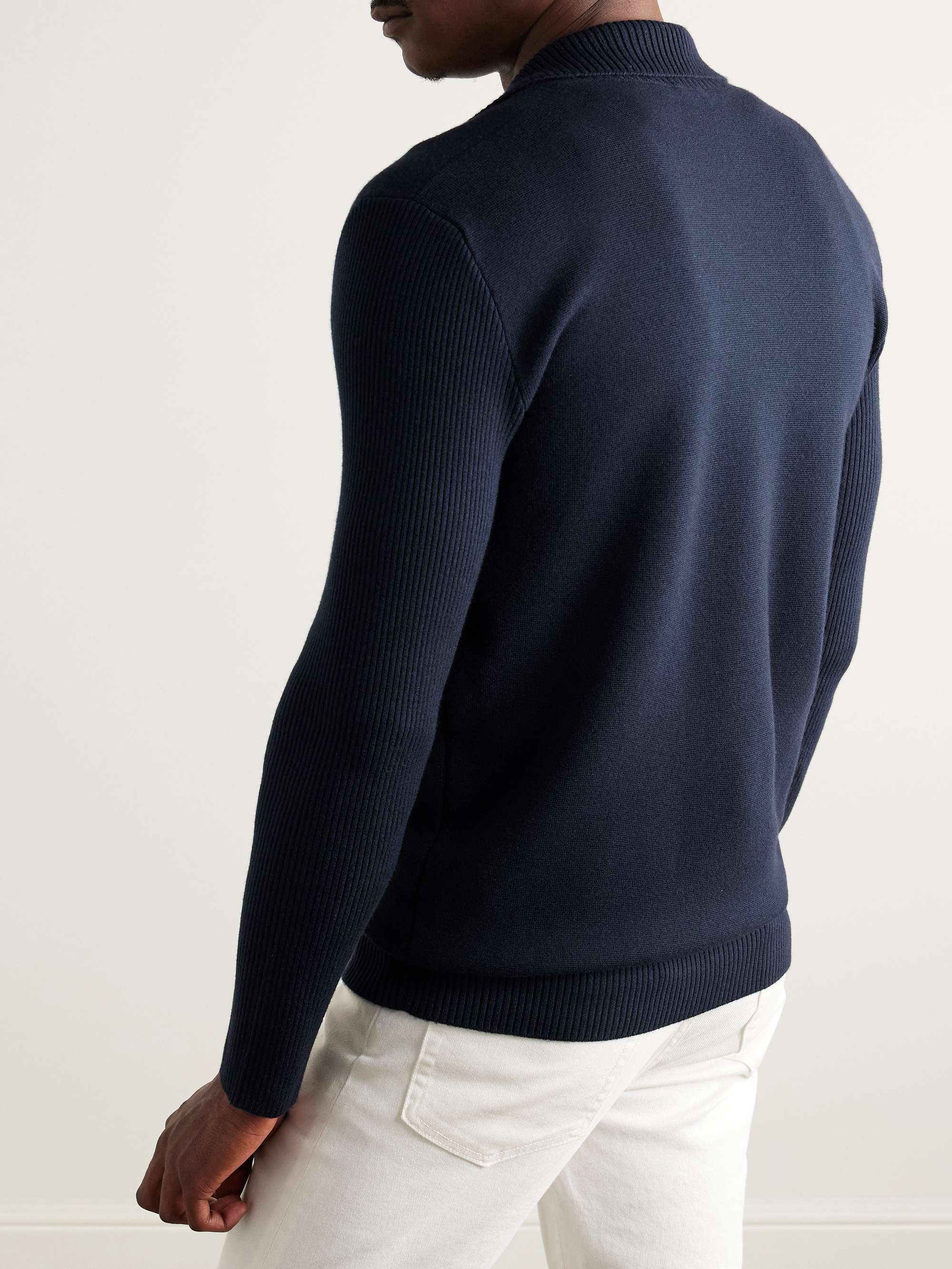 Cashmere and Silk-Blend Polo Shirt view
