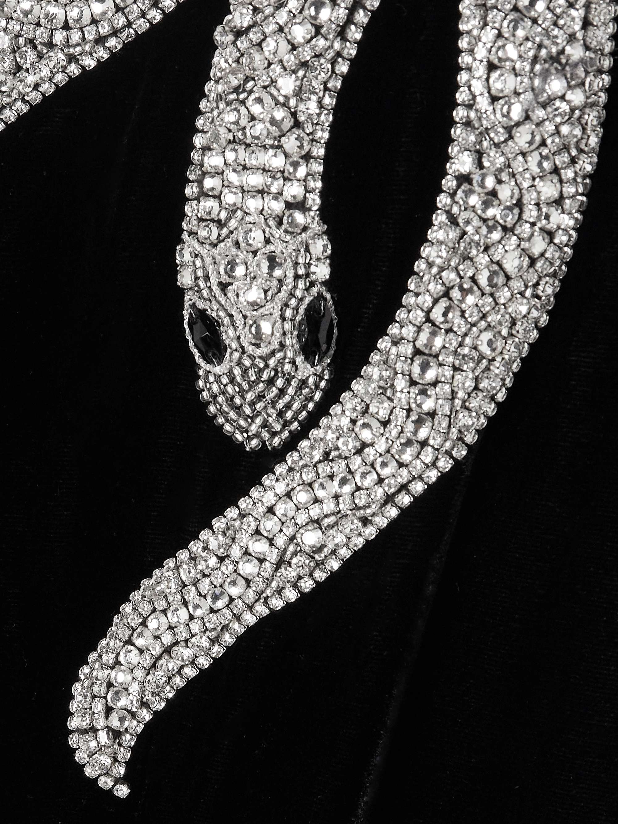 Justine one-shoulder embellished velvet gown view