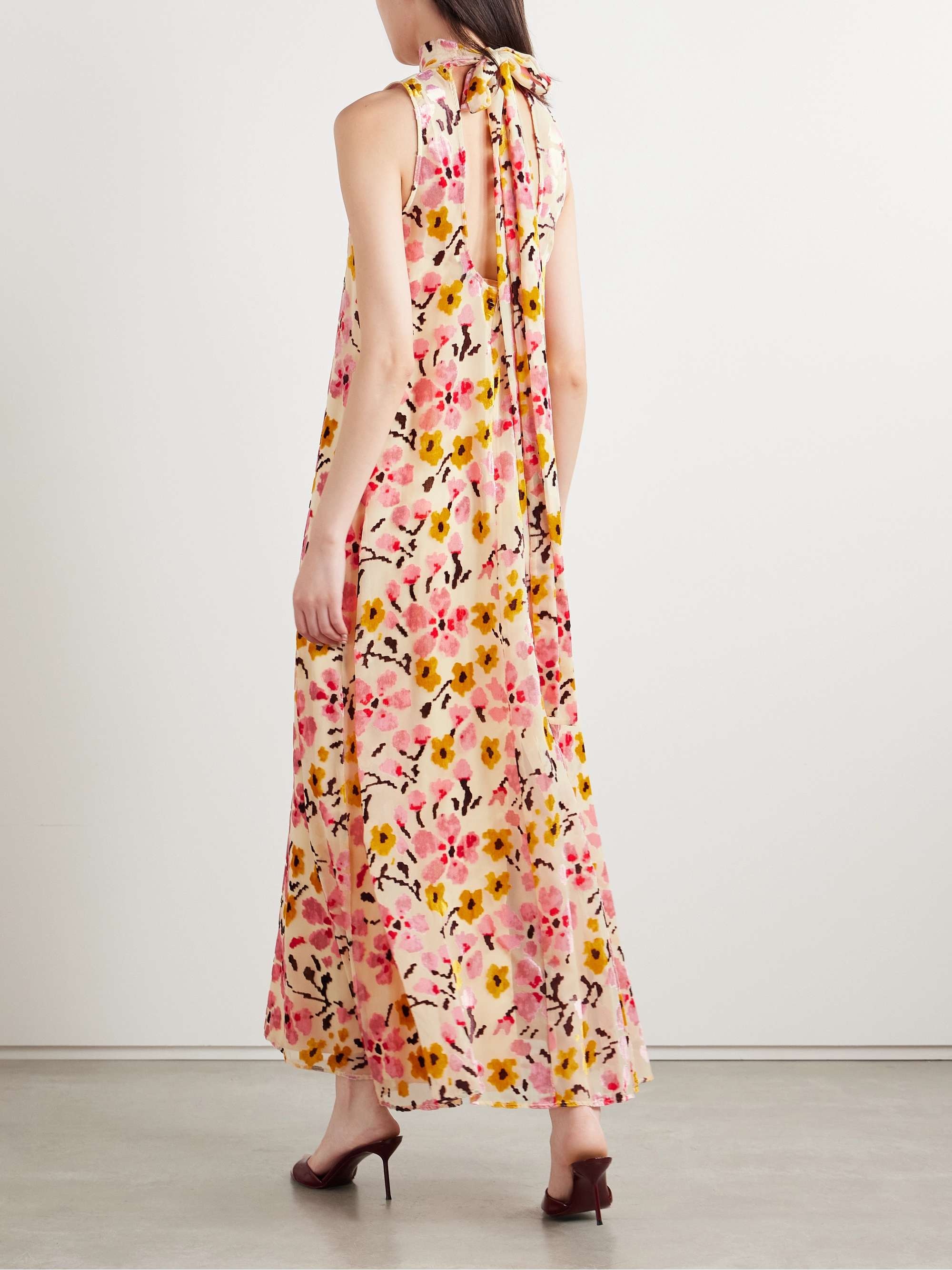 Albee devoré-velvet maxi dress view