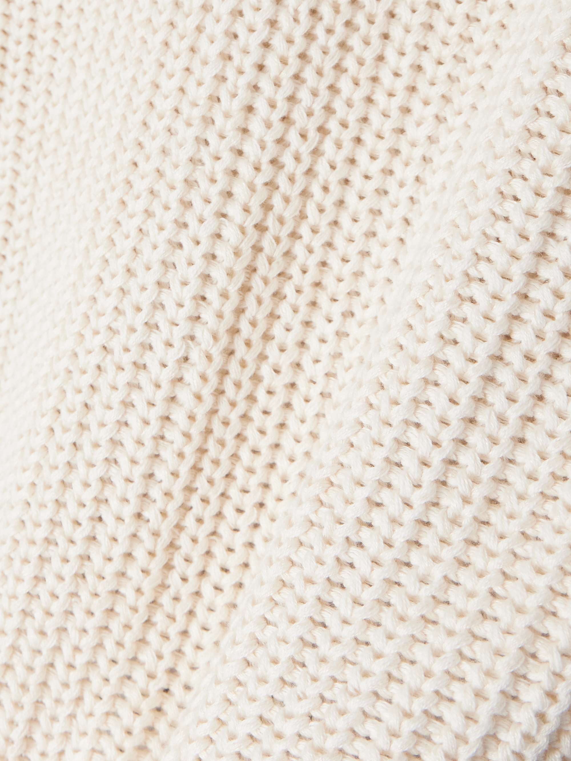 Colmier ribbed-knit linen and cotton-blend polo sweater view