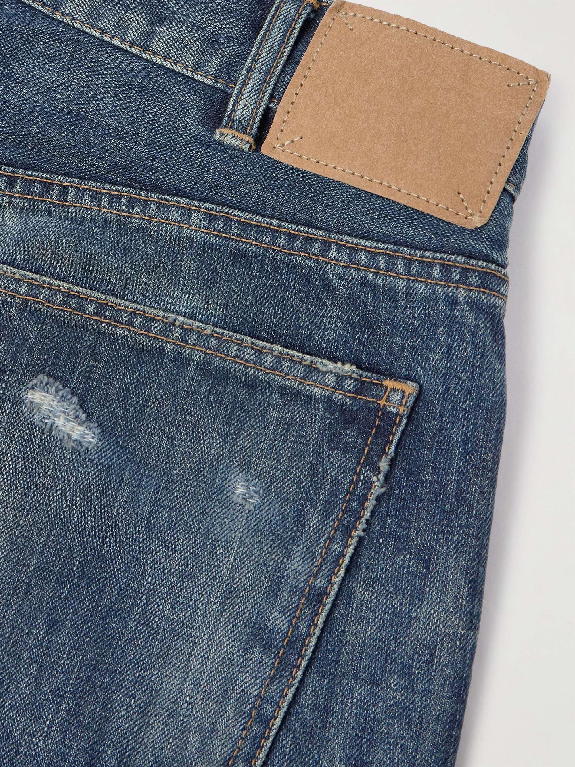 Wesley Distressed Straight-Leg Jeans view