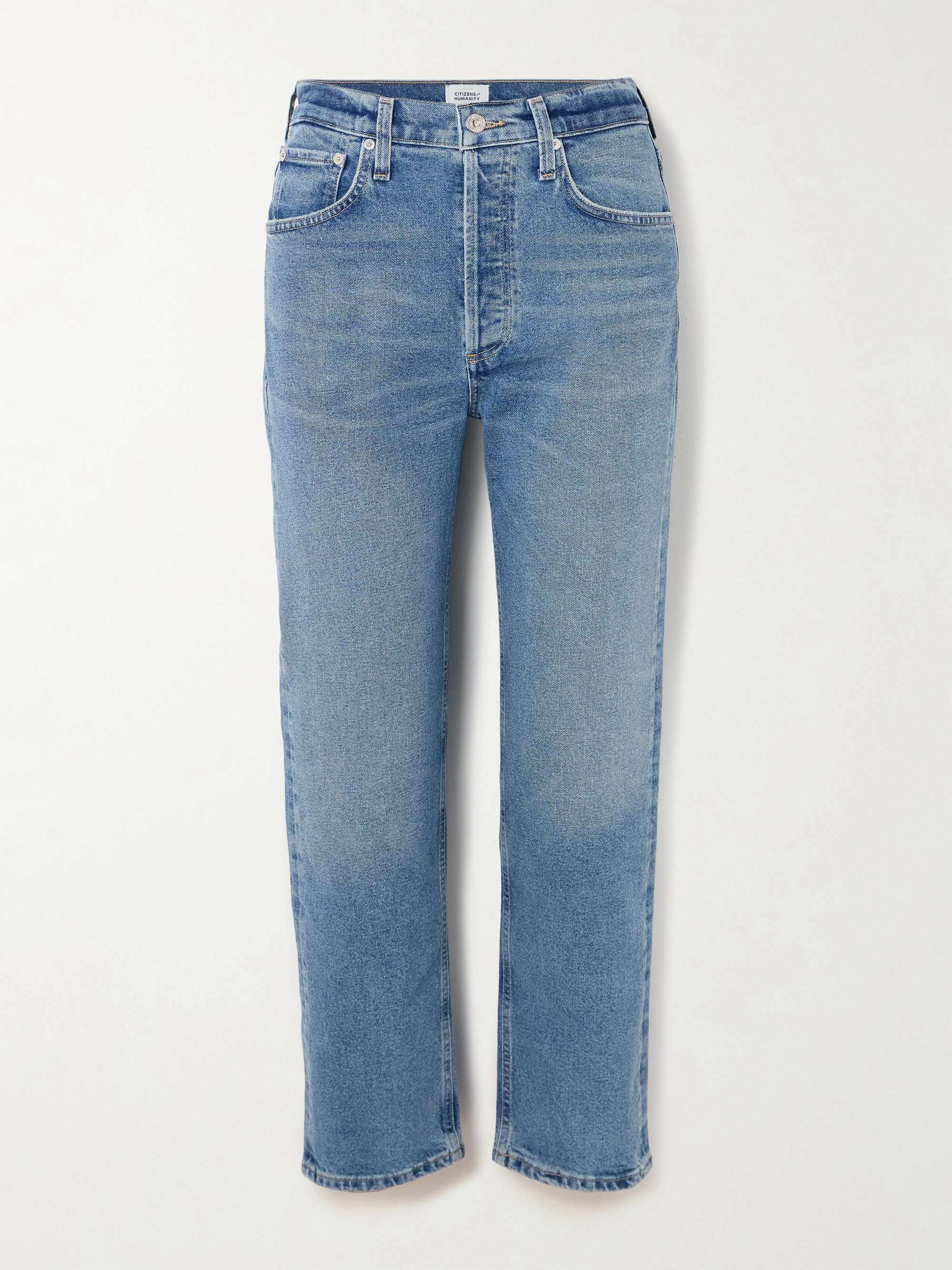 Delfina high-rise straight-leg jeans view