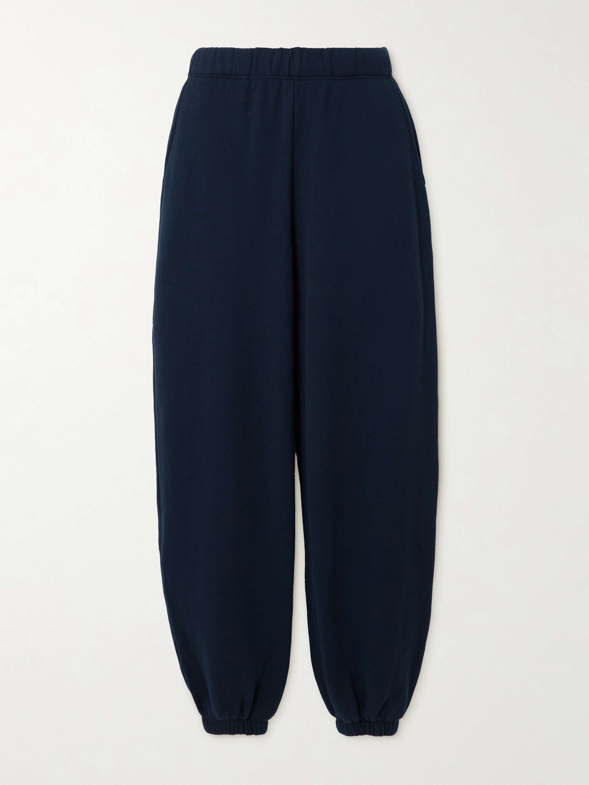 Cotton and cashmere-blend track pants view