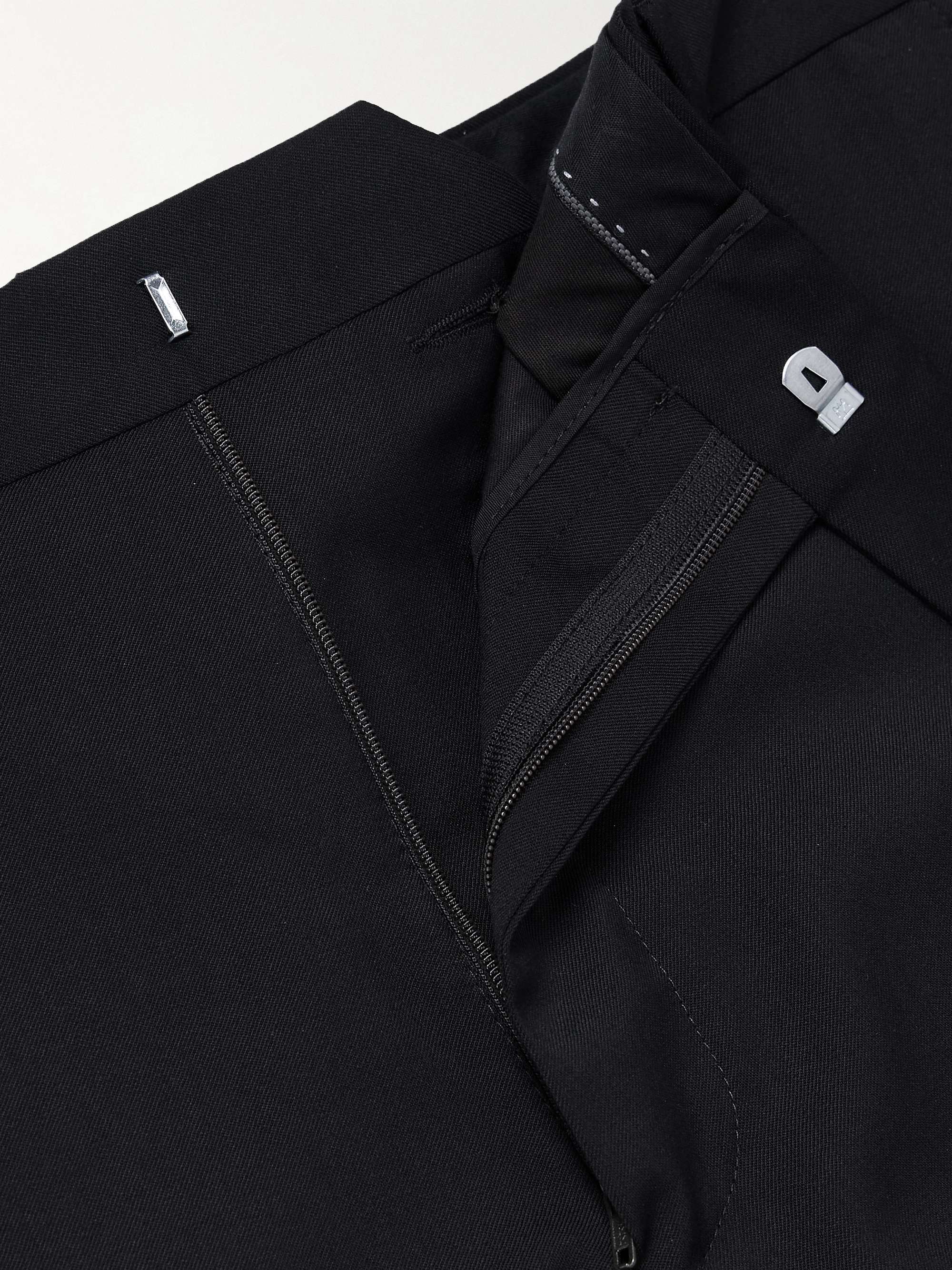 Slim-Fit Wool Tuxedo Trousers view