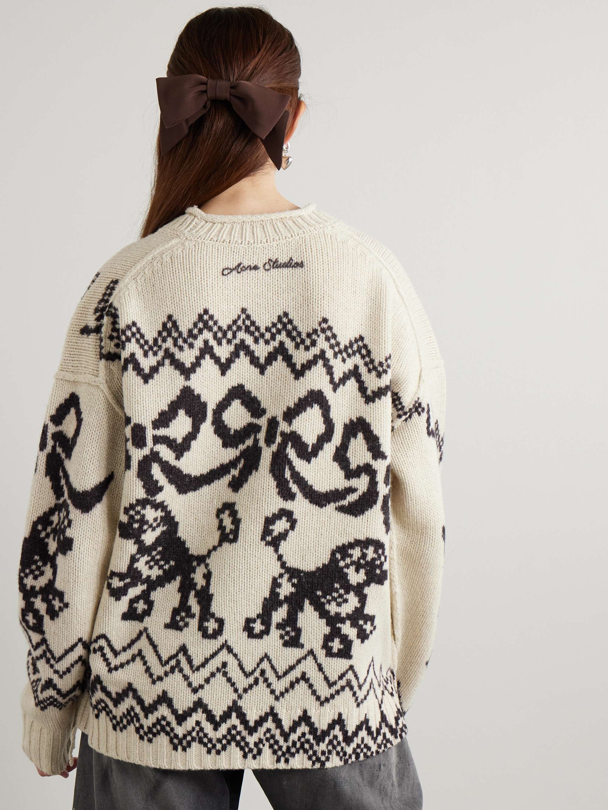 Wool-blend jacquard sweater view