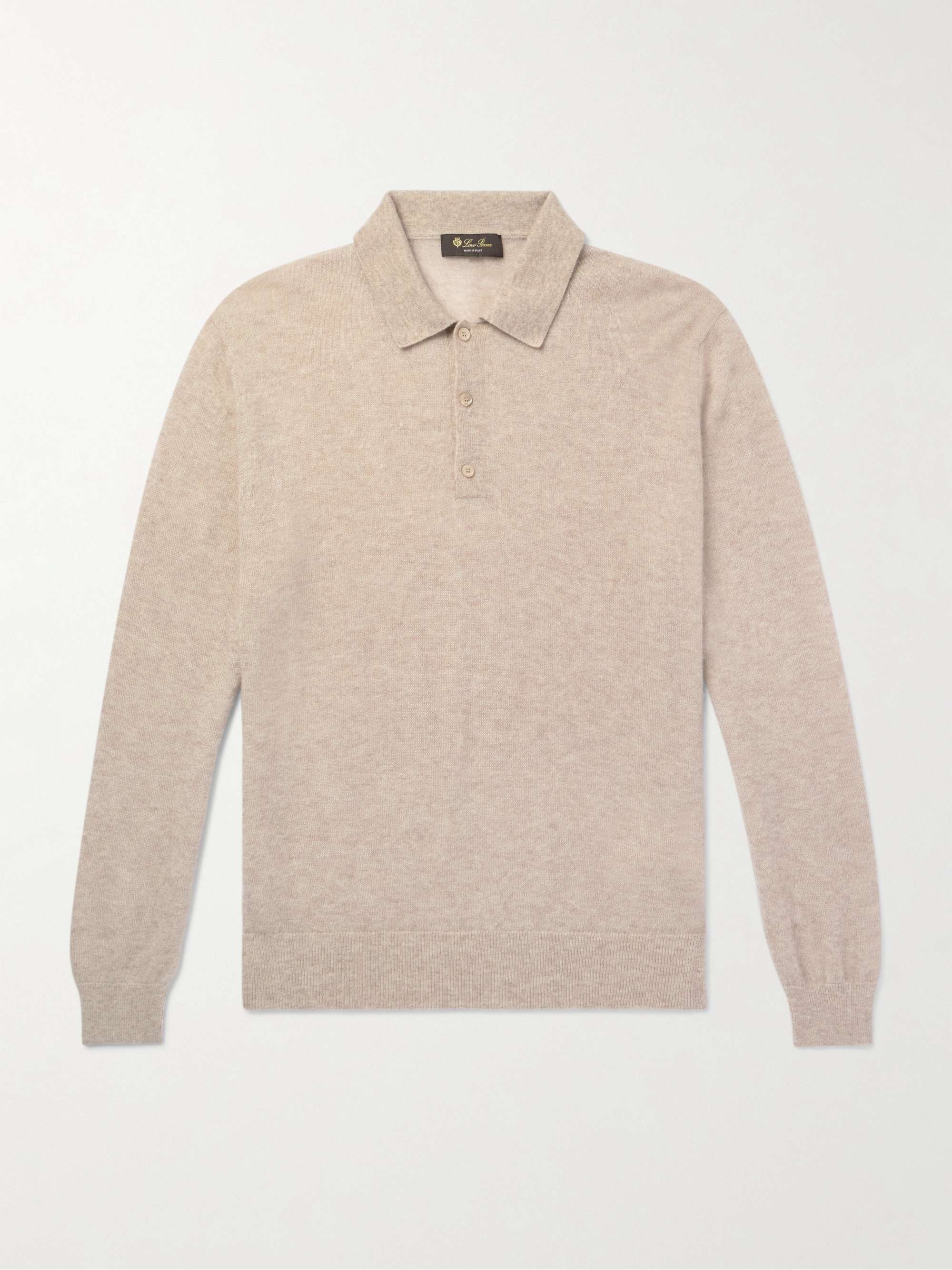 Camino Brushed Cashmere and Silk-Blend Polo Shirt view