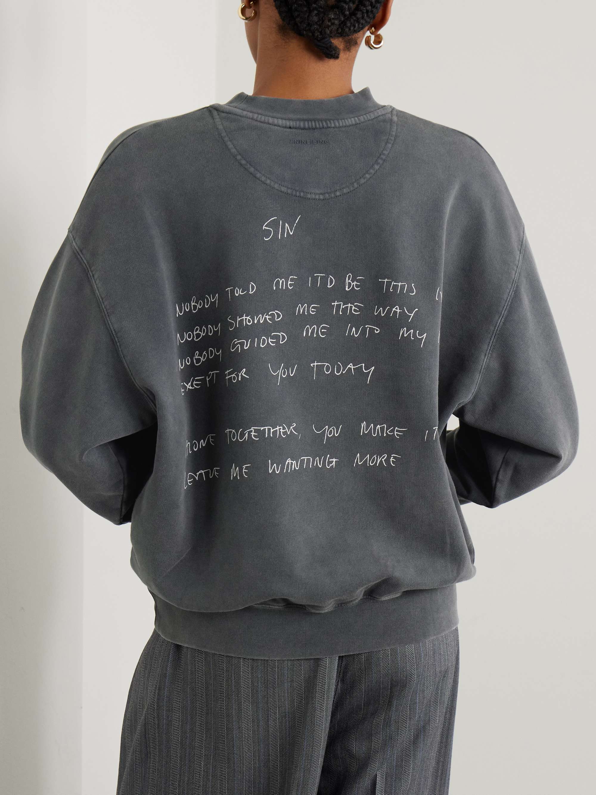 Jaci printed cotton-jersey sweatshirt view