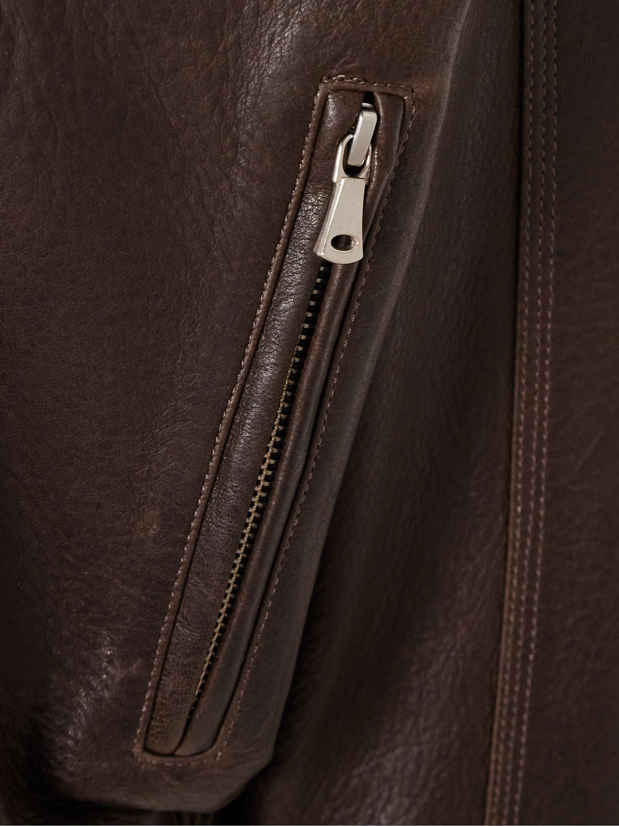 Clint leather jacket view