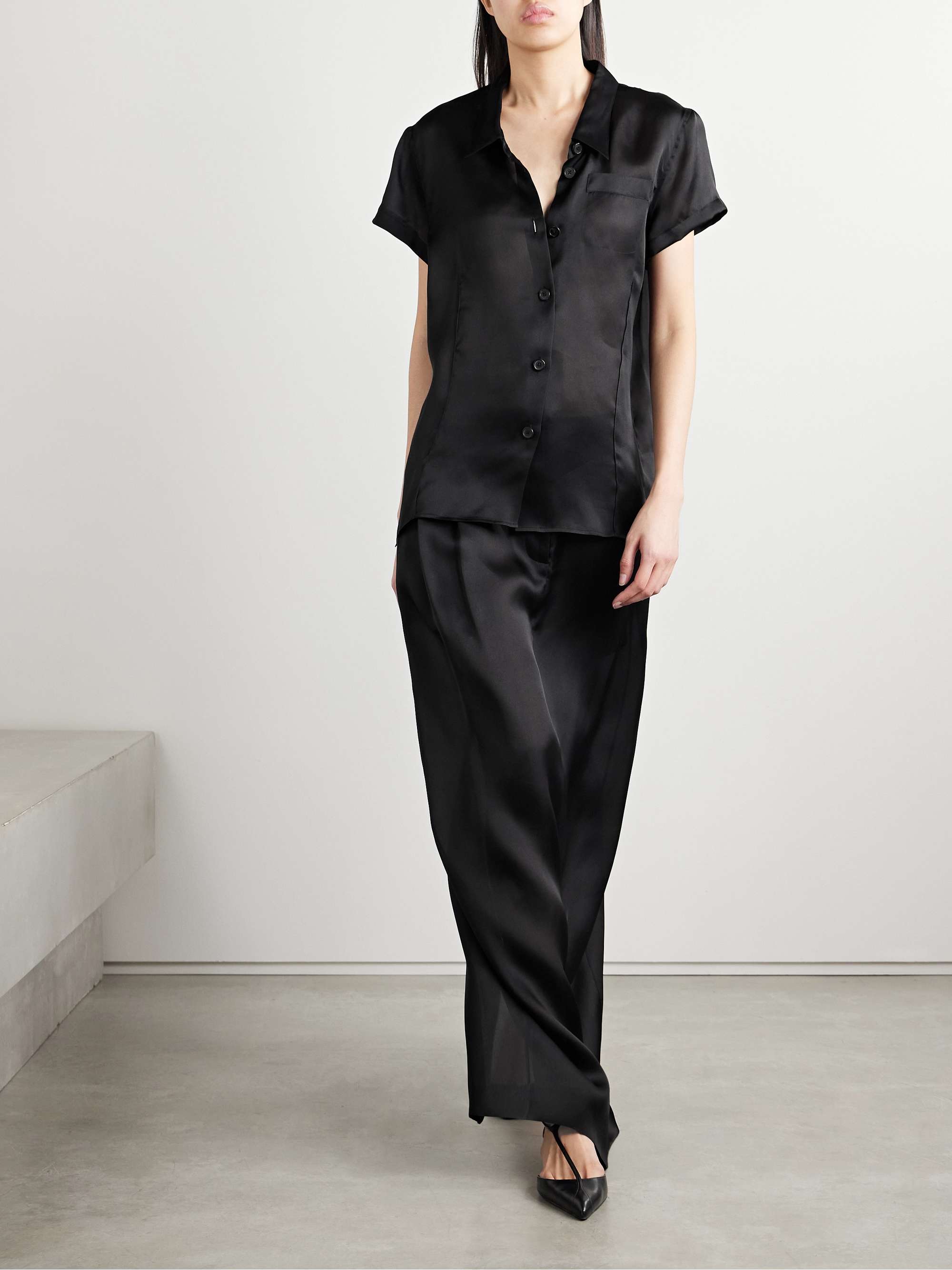 Keefe silk-organza shirt view