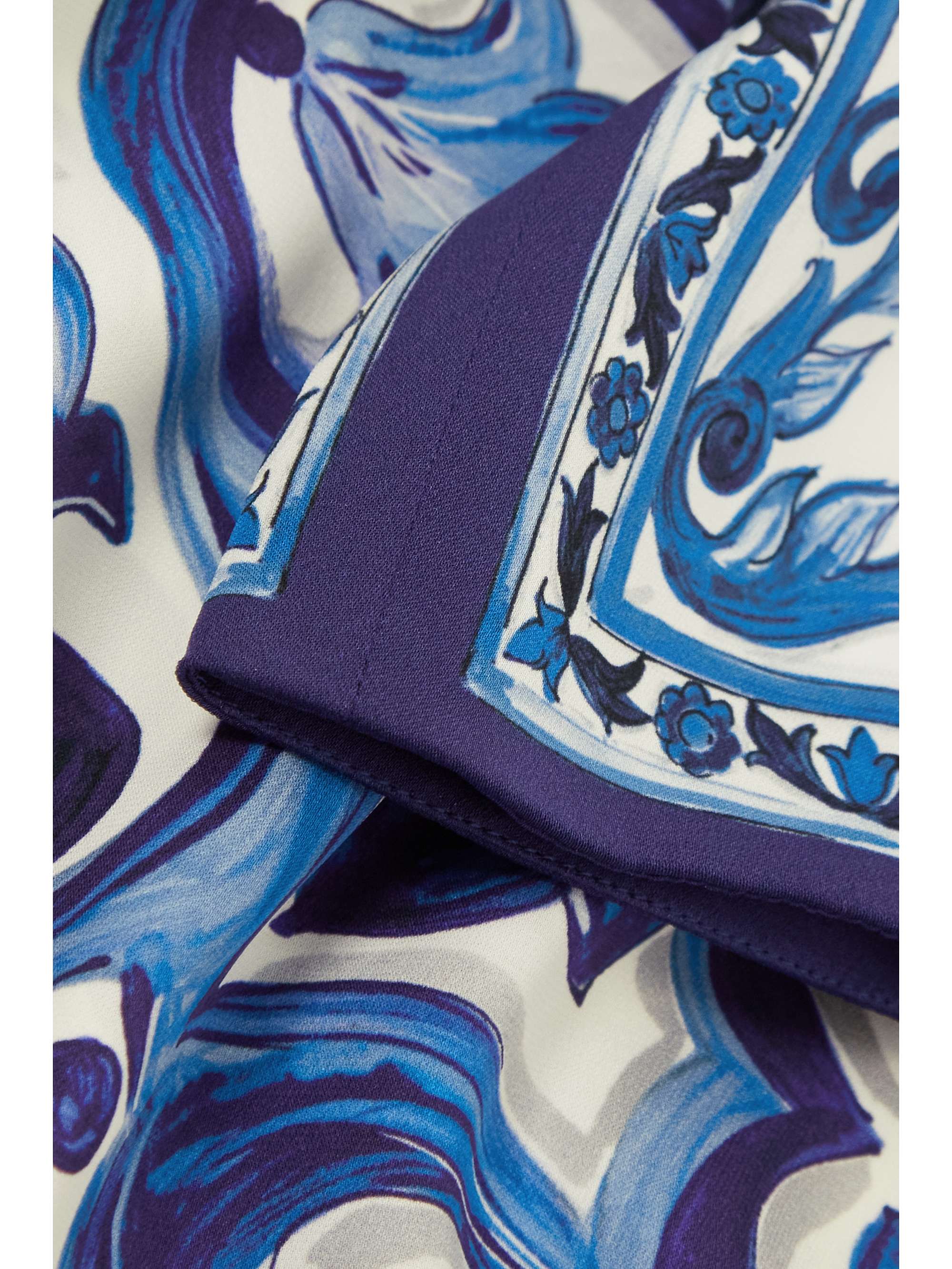 Maiolica printed stretch-silk kaftan view