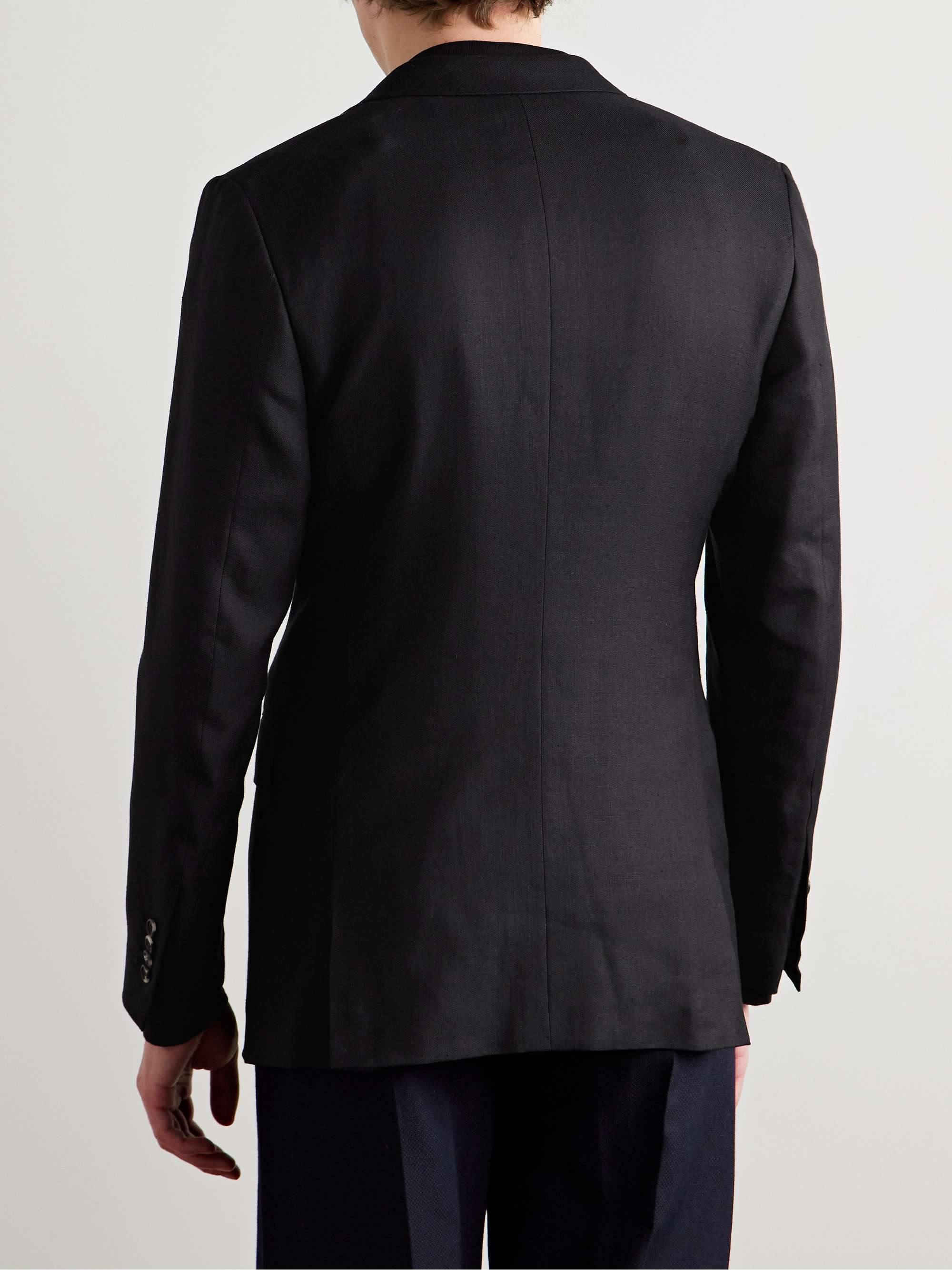 Irving Slim-Fit Unstructured Wool, Silk and Linen-Blend Twill Suit Jacket view