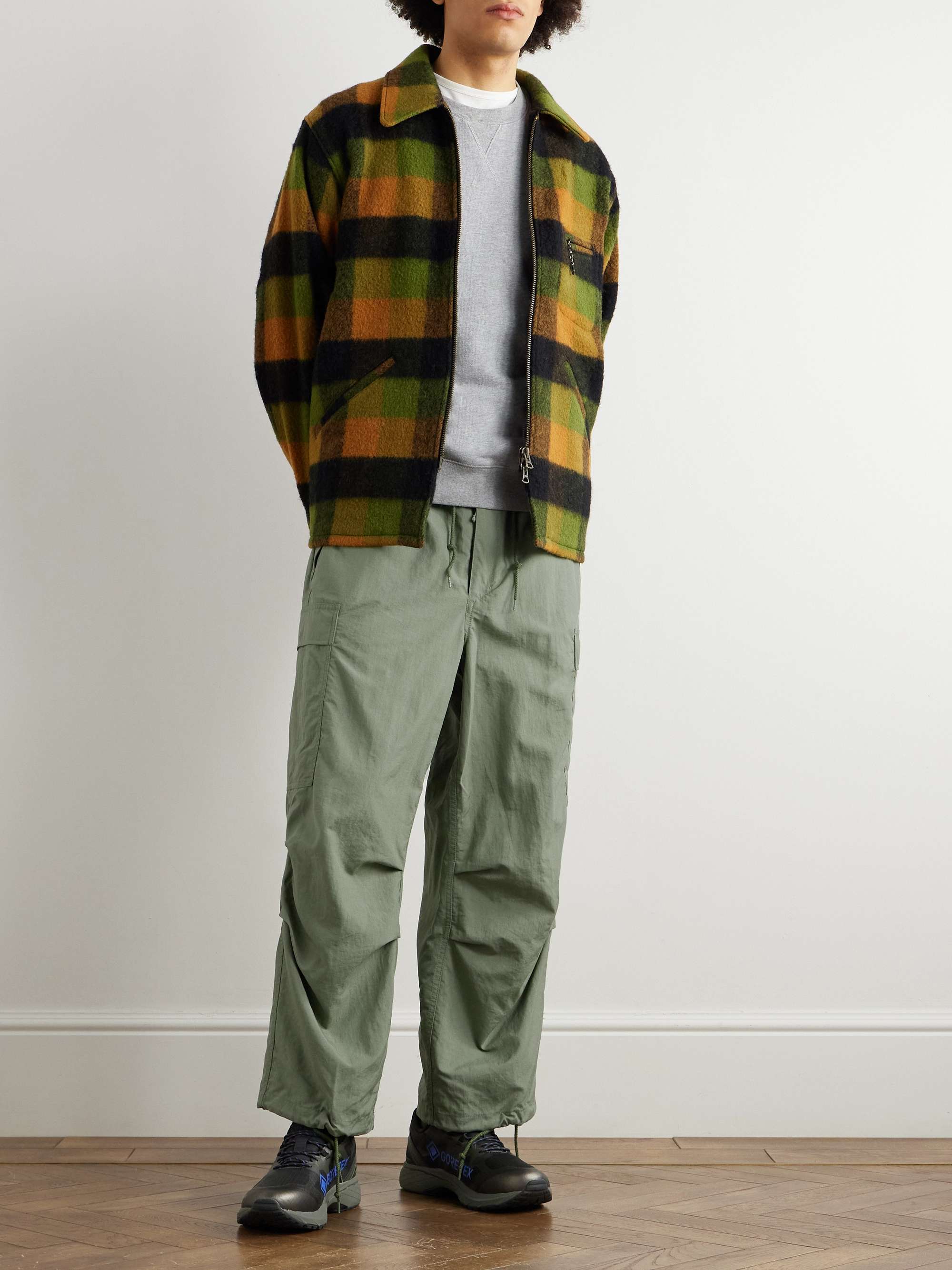 Straight-Leg Nylon Cargo Trousers view