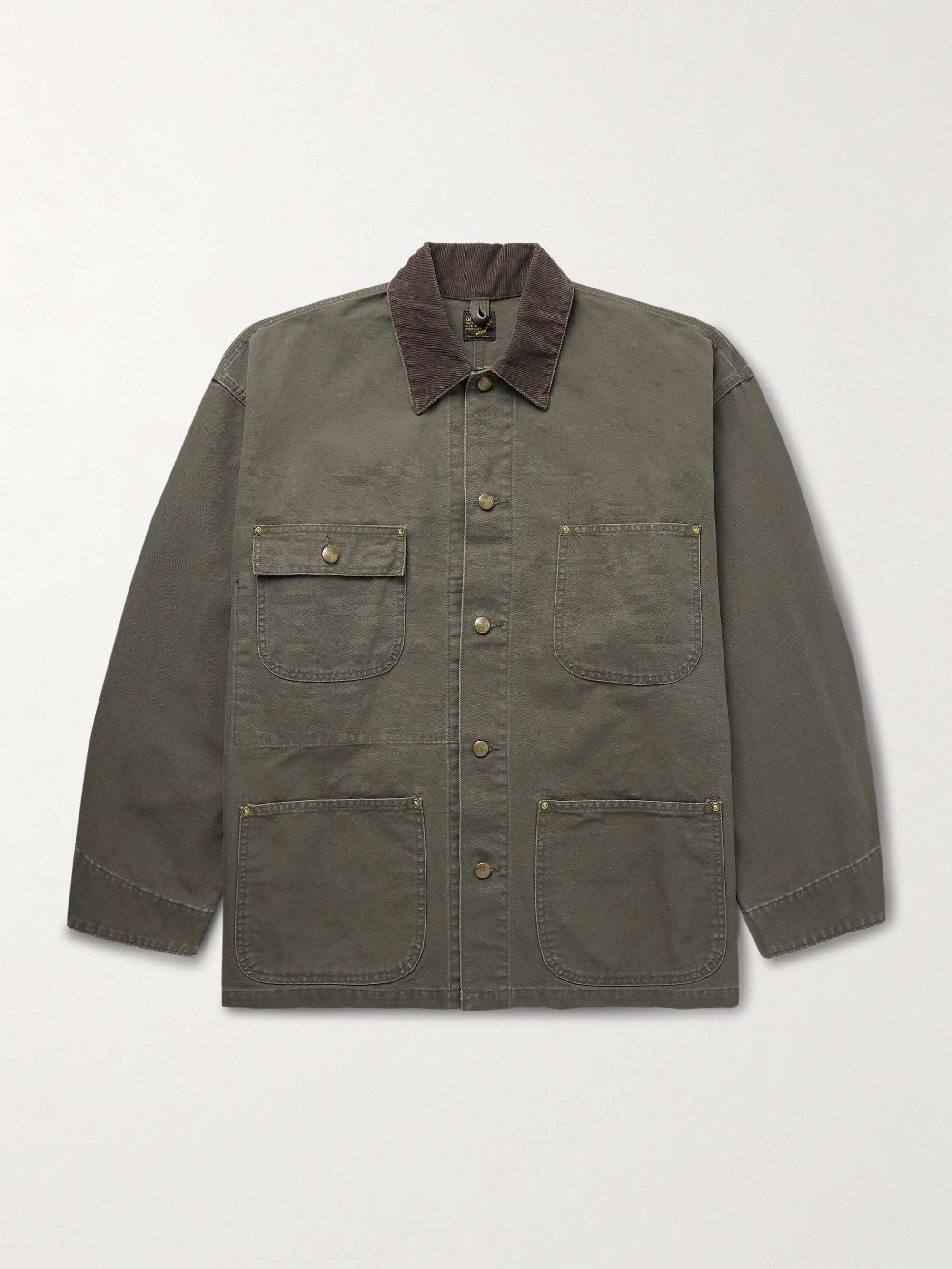 Cotton-Blend Corduroy-Trimmed Cotton-Canvas Chore Jacket view