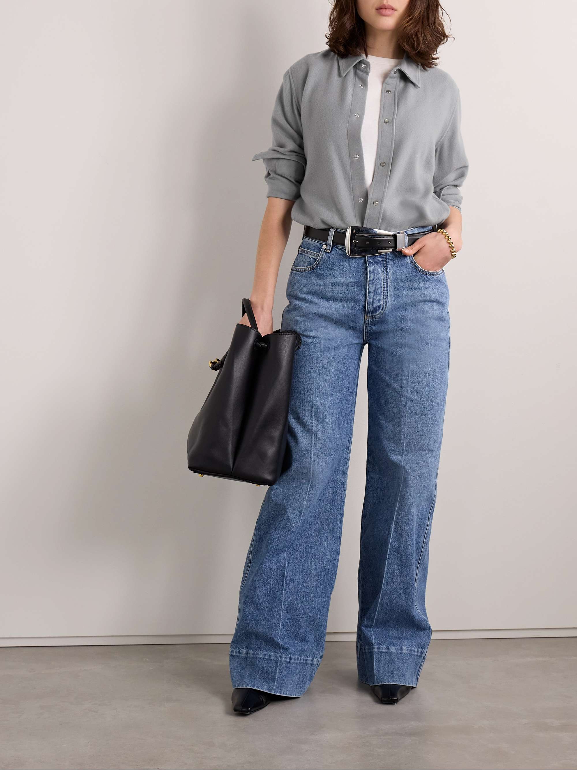 Cashmere-twill shirt view