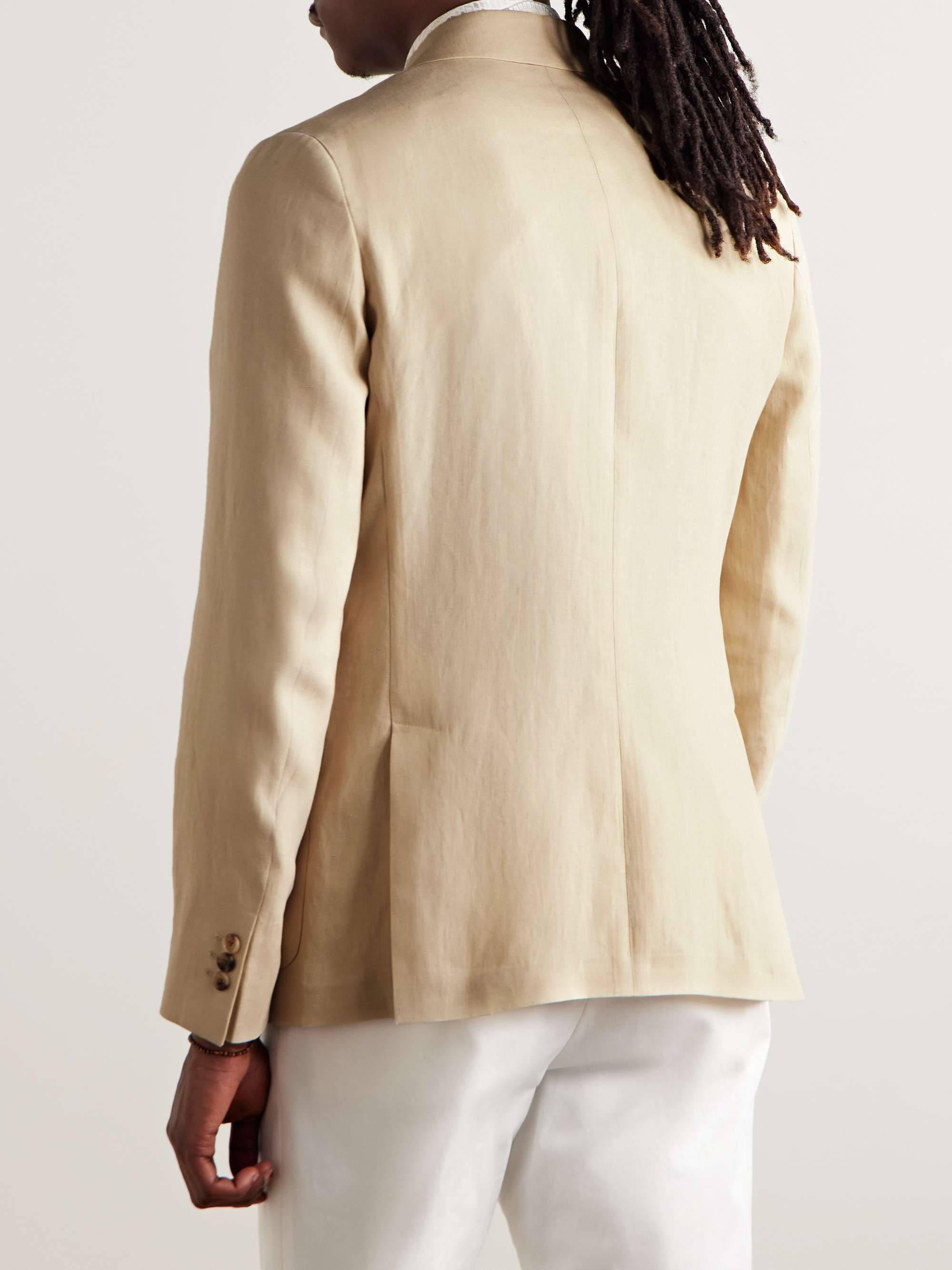 Double-Breasted Linen Blazer view