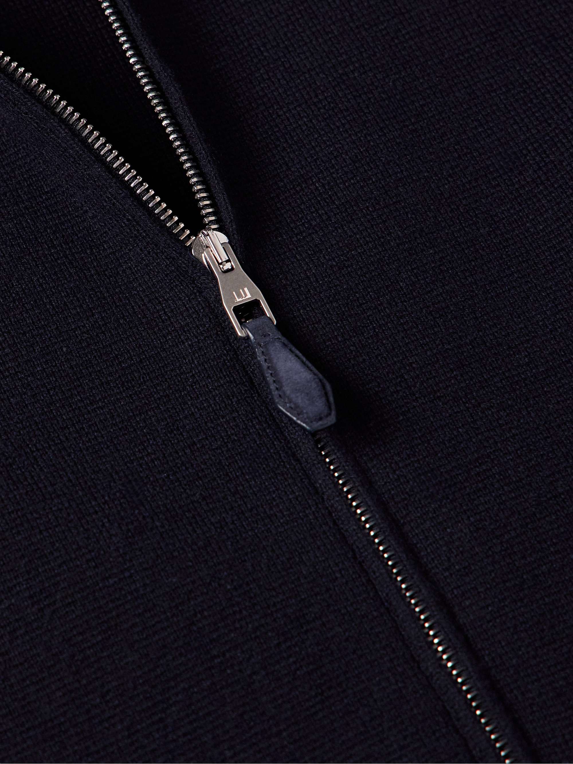 Cotton and Cashmere-Blend Zip-Up Cardigan view