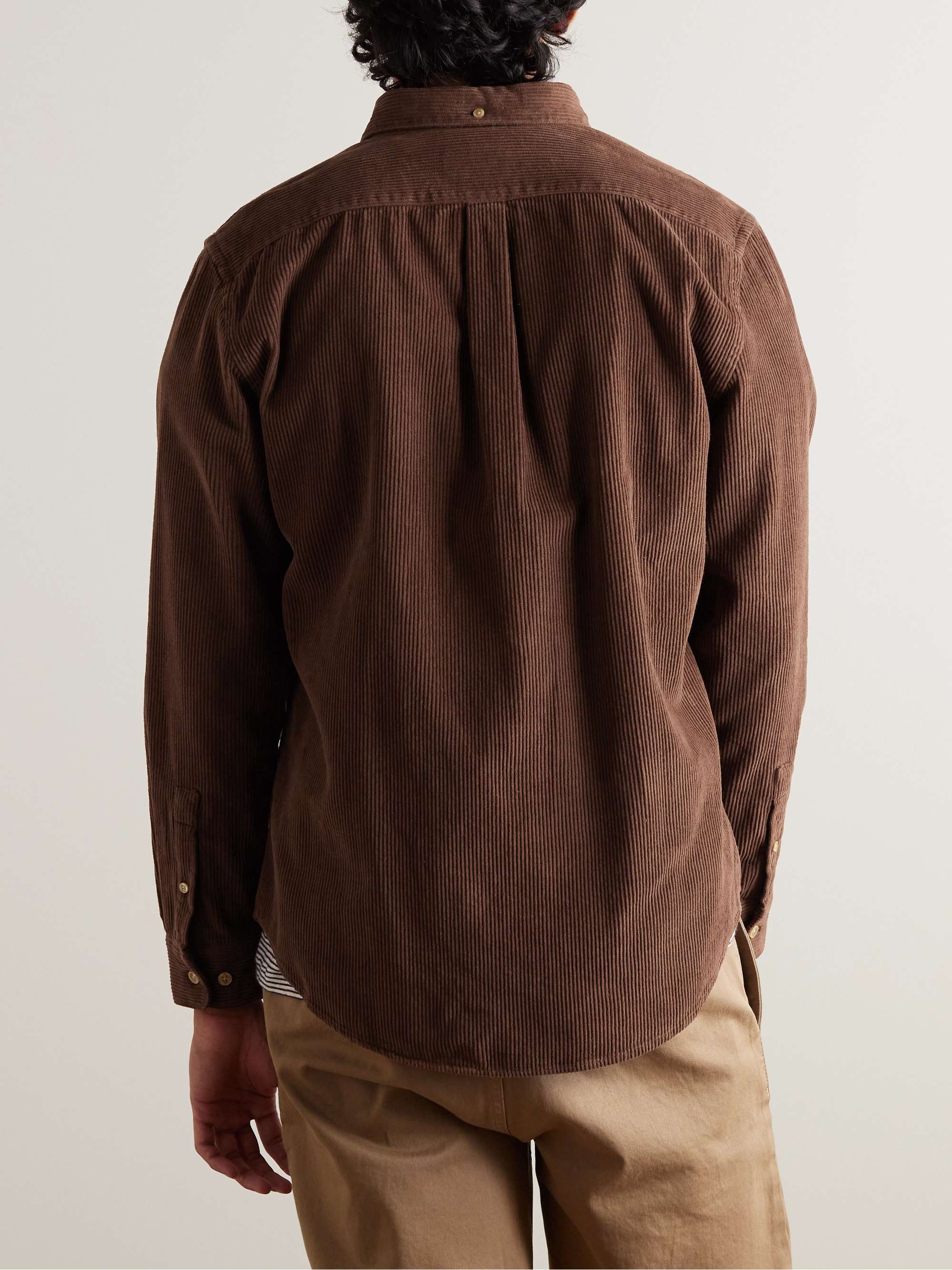 Lobo Button-Down Collar Cotton-Corduroy Shirt view