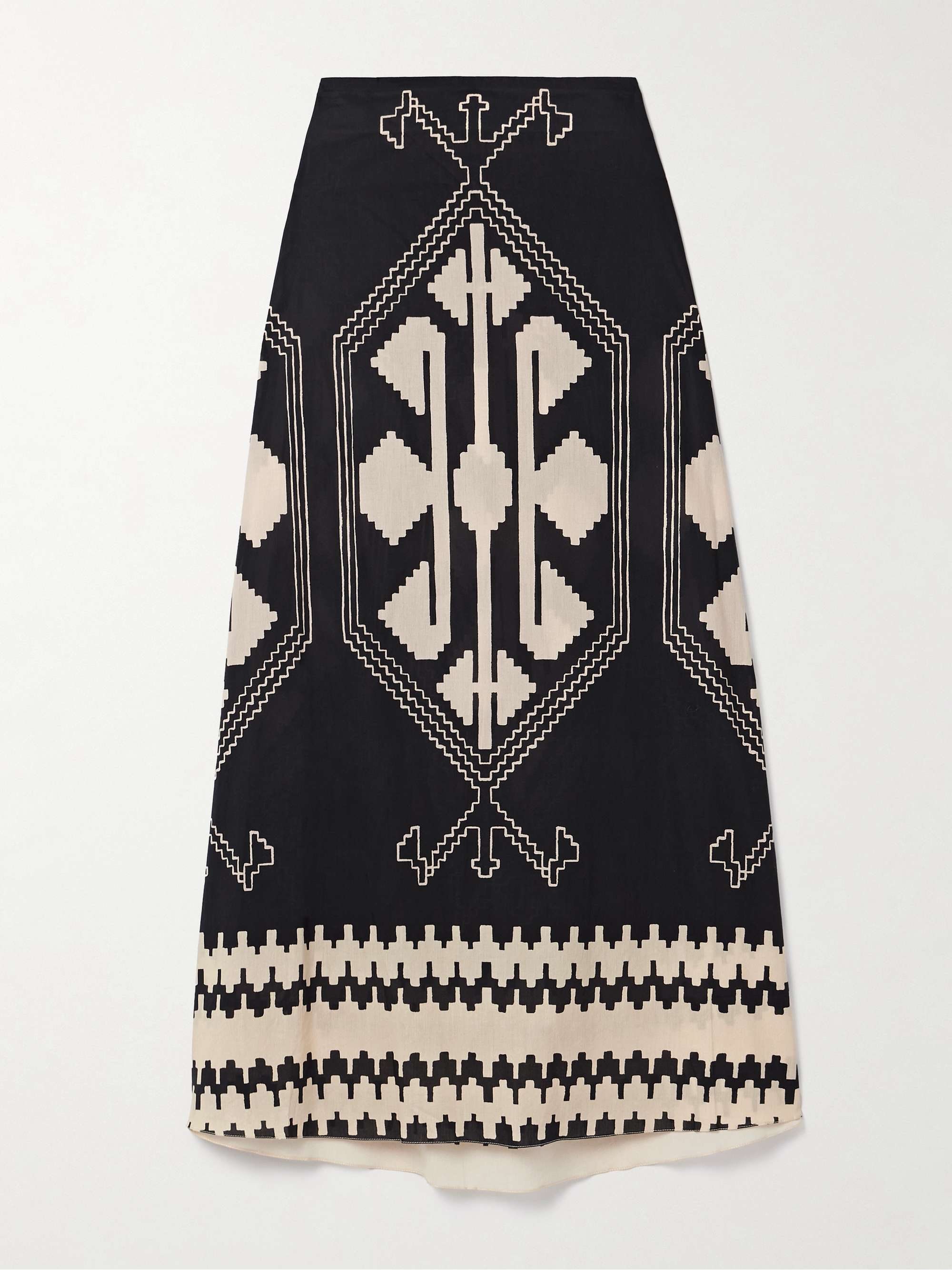 Vela Mayor printed cotton-poplin midi skirt view
