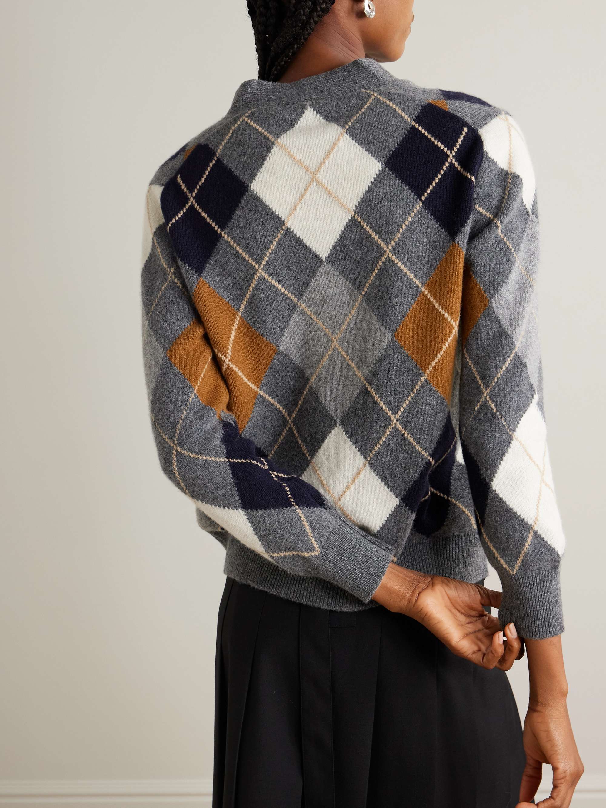 Argyle wool cardigan view