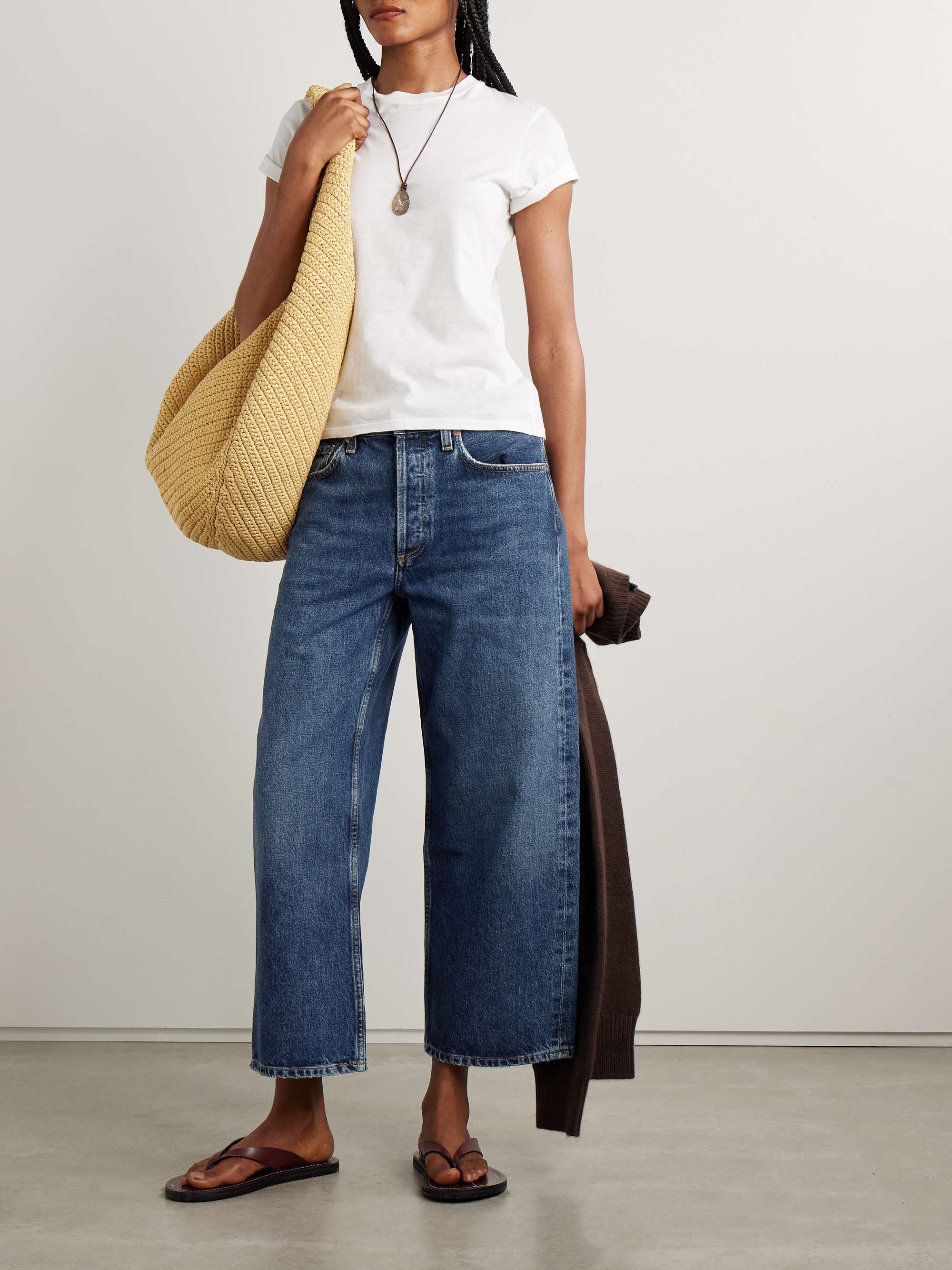 Arc cropped high-rise wide-leg jeans view