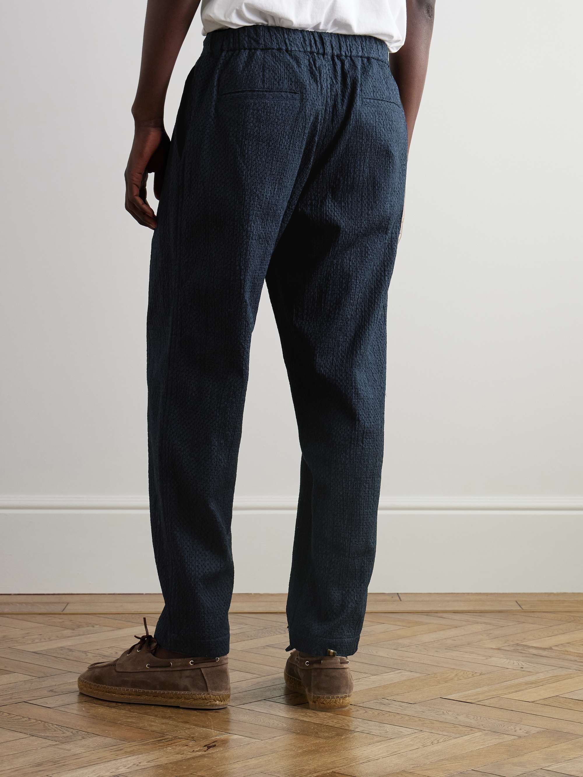 Tapered Broderie Anglaise Cotton Trousers view