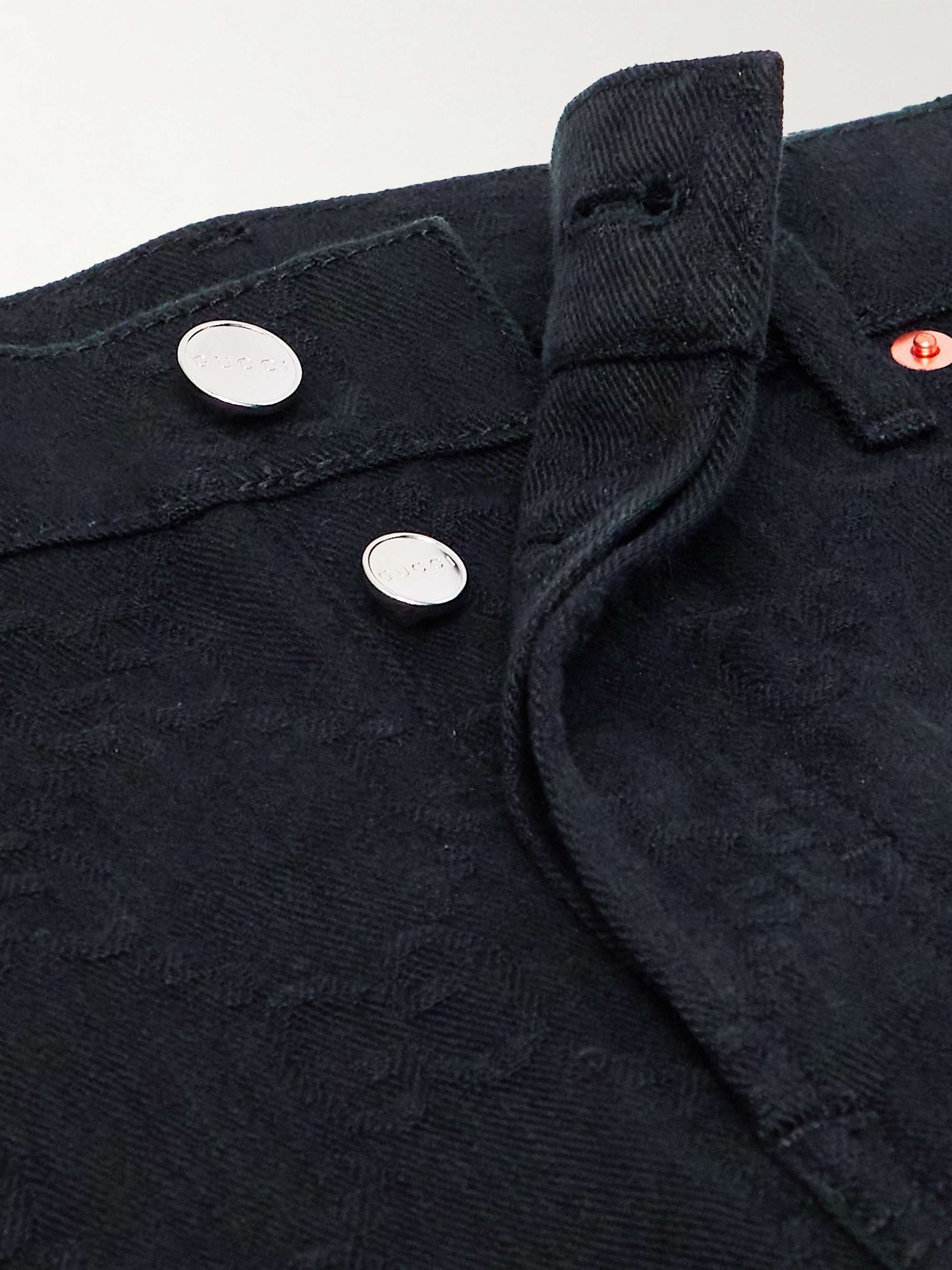 Slim-Fit Logo-Jacquard Jeans view