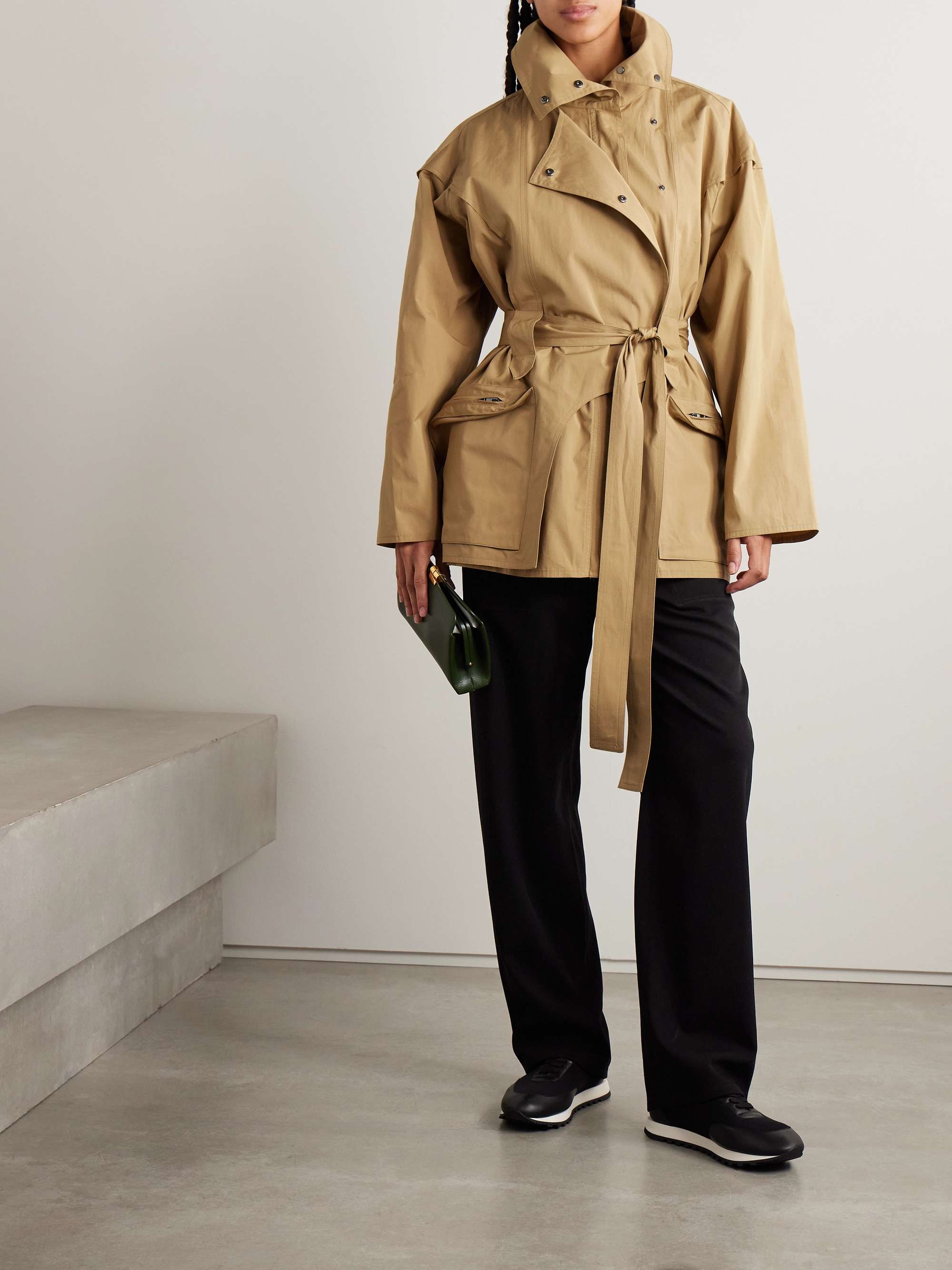 Pierrick belted cotton-poplin jacket view