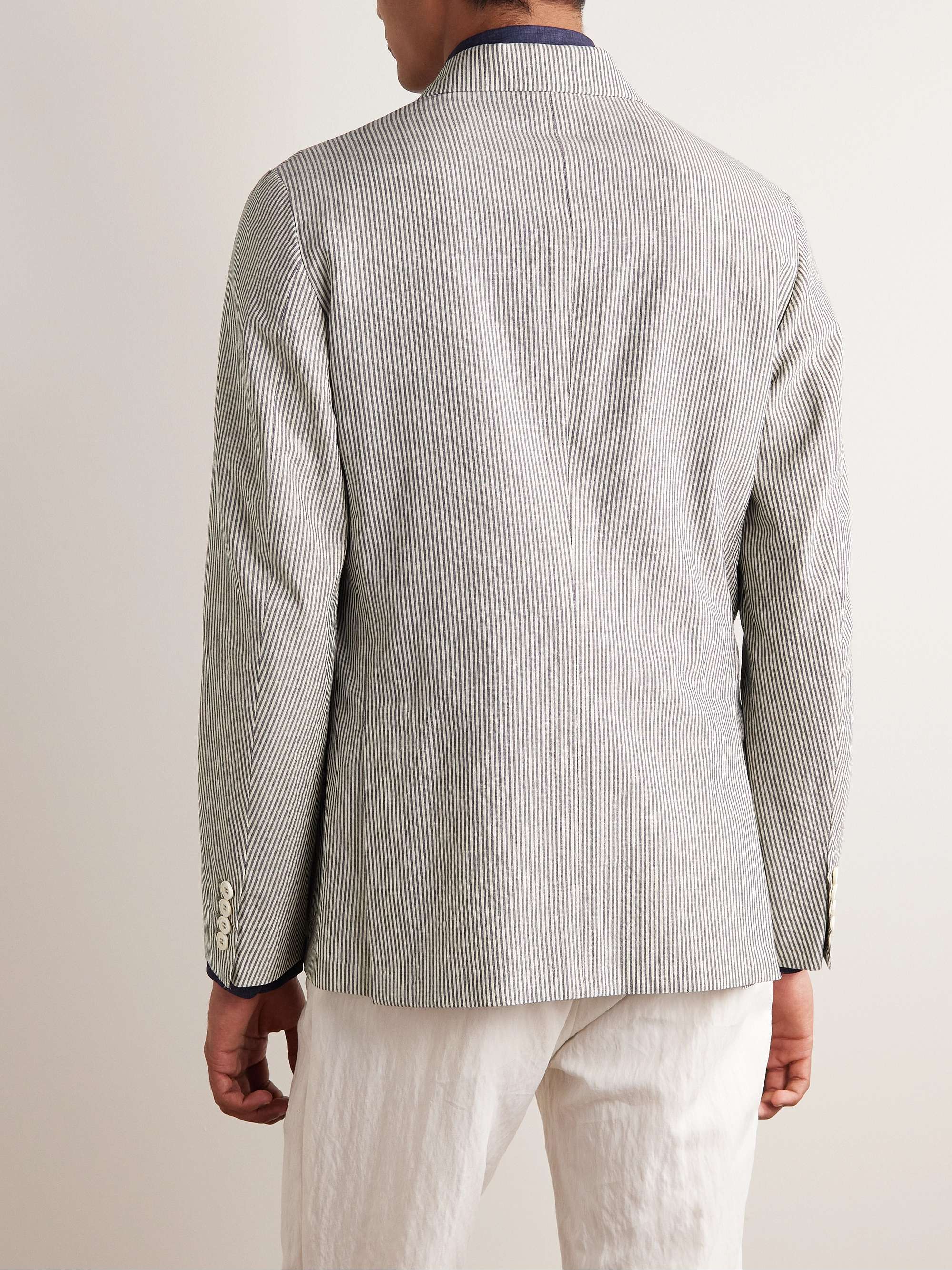 Striped Virgin Wool-Blend Blazer view