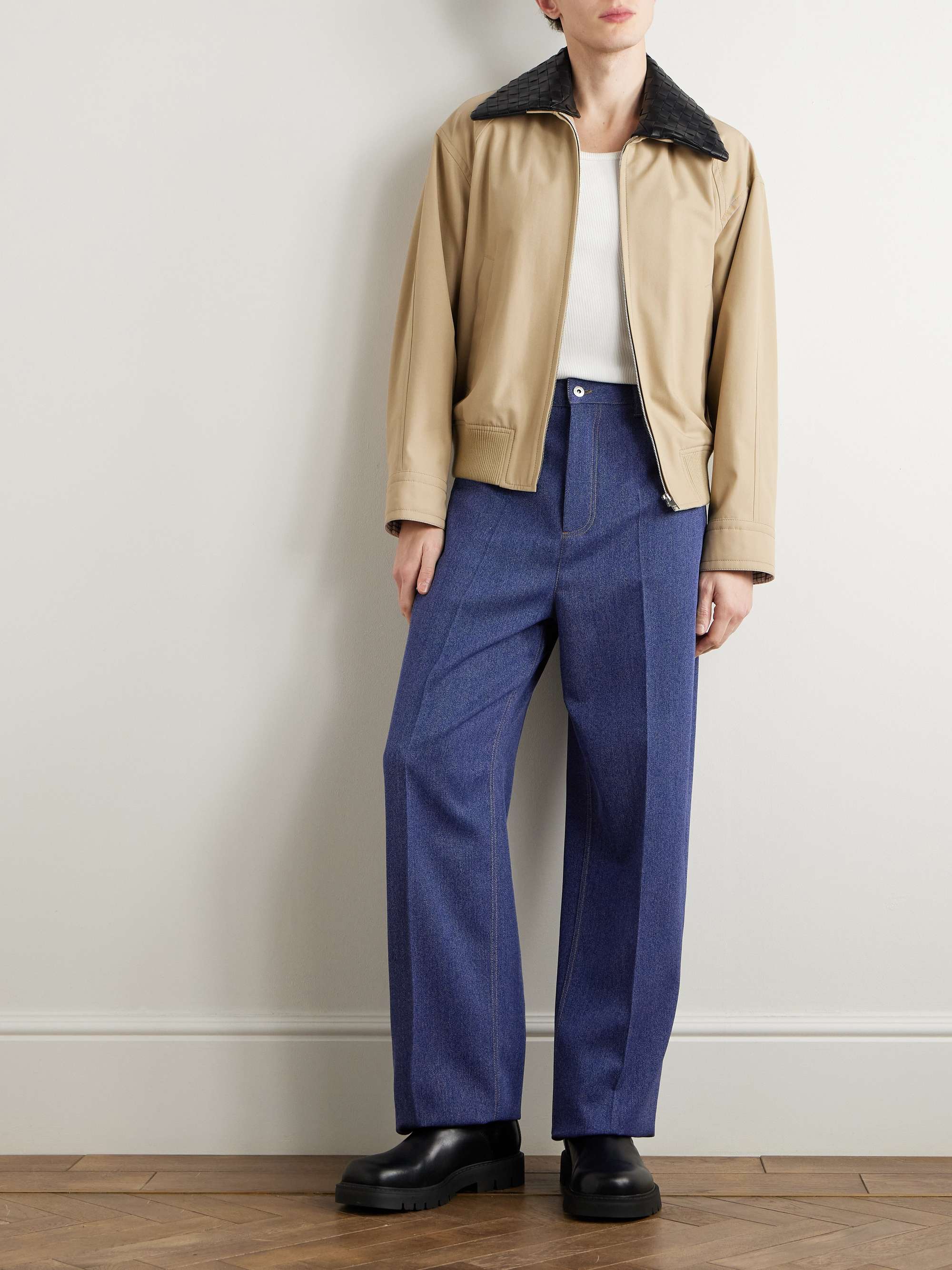 Wool and Cotton-Blend Drill Trousers view