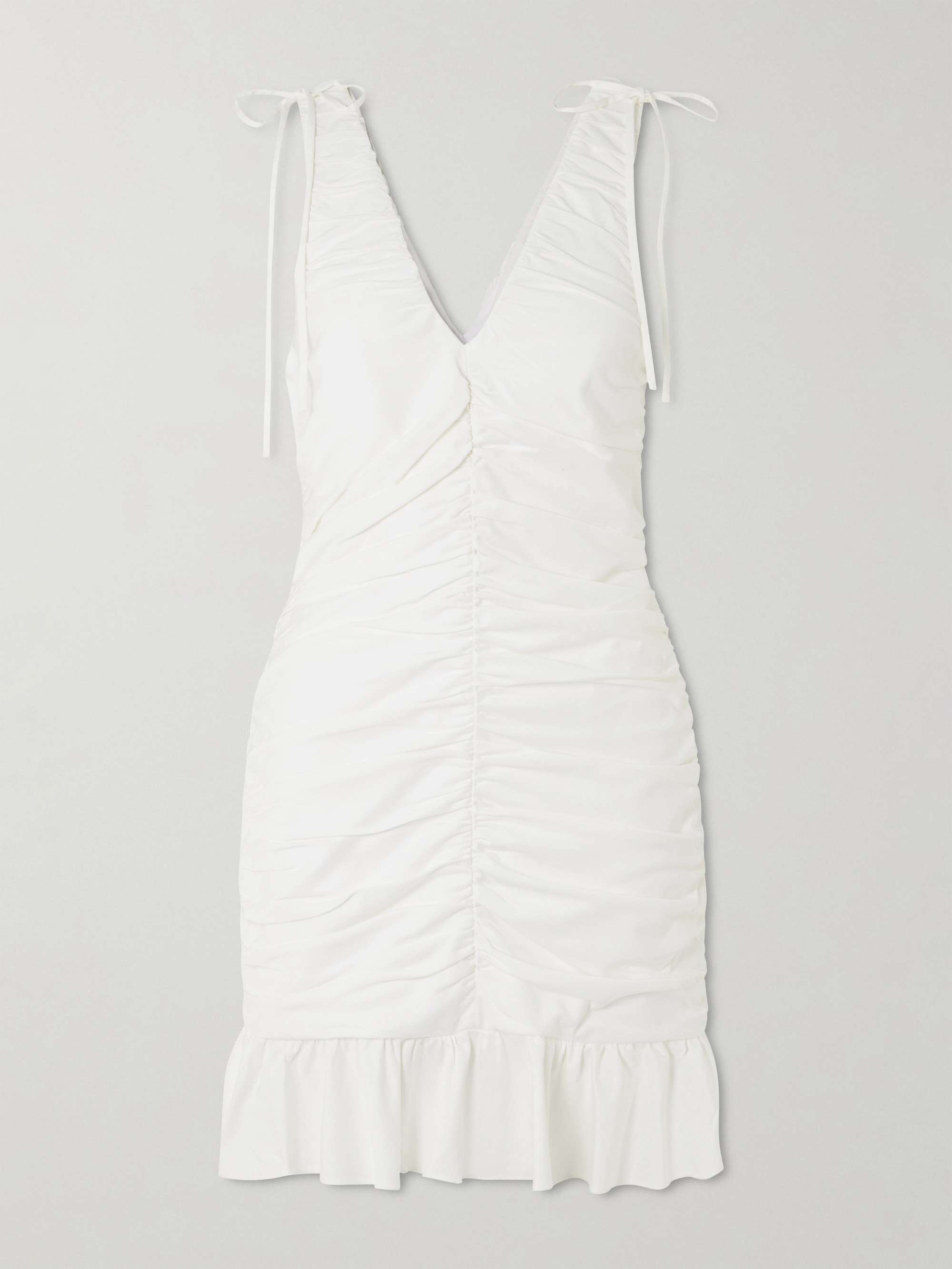 Kath ruched twill mini dress view