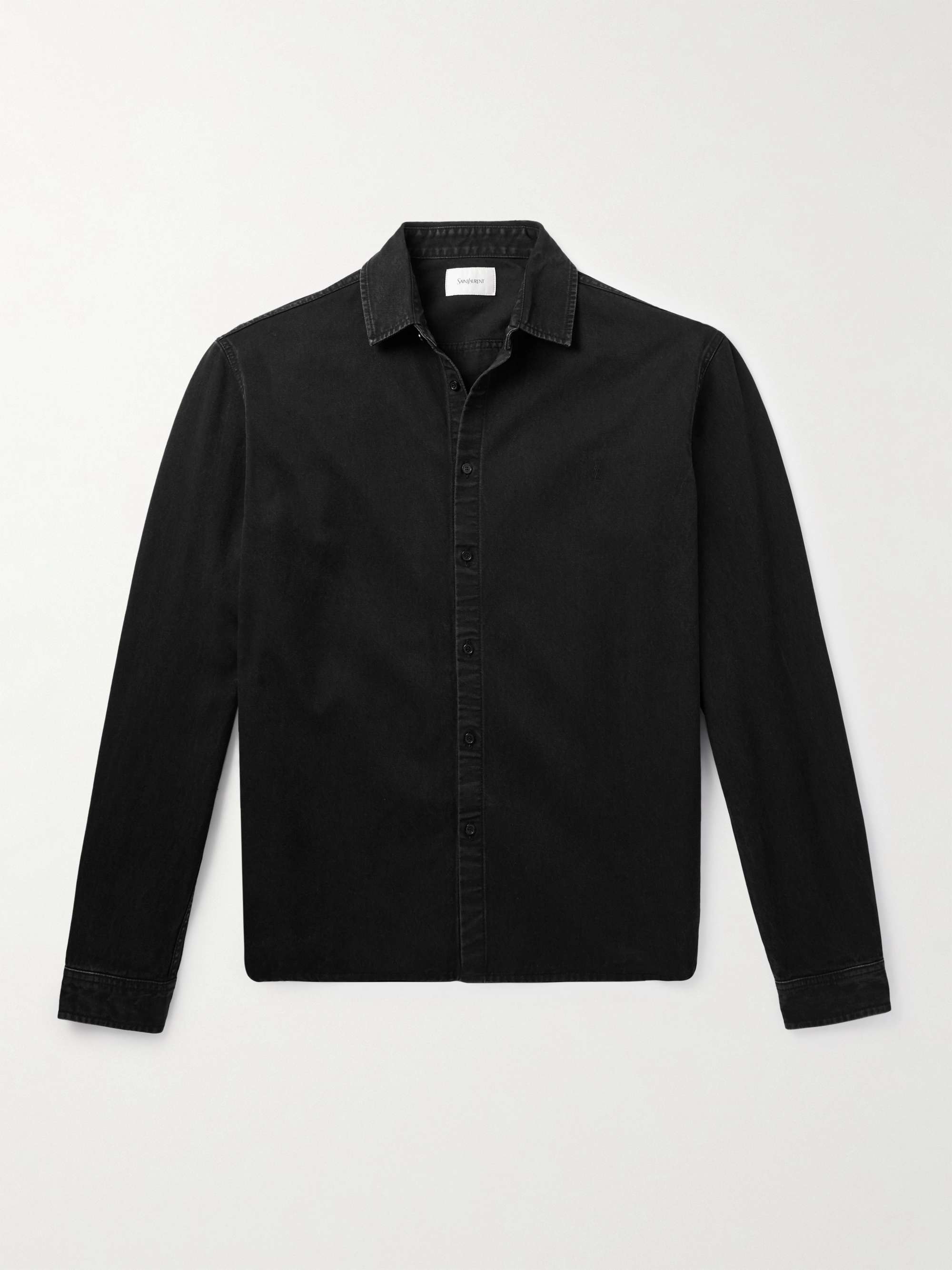 Cotton and Lyocell-Blend Denim Shirt view