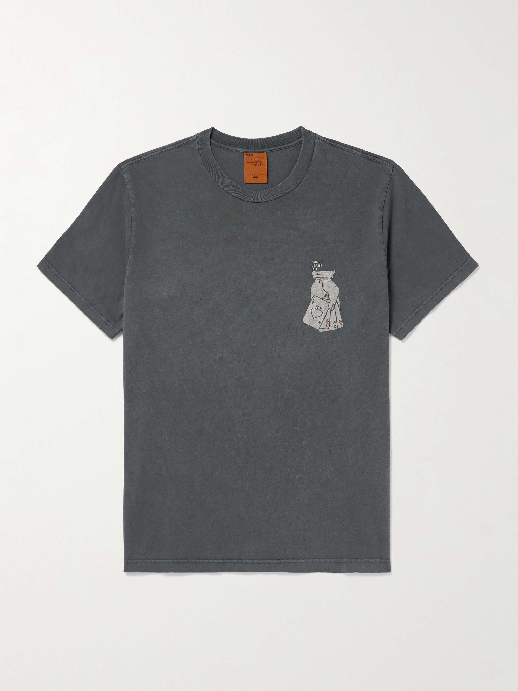 Roy Nope Printed Stone-Washed Organic Cotton-Jersey T-Shirt view