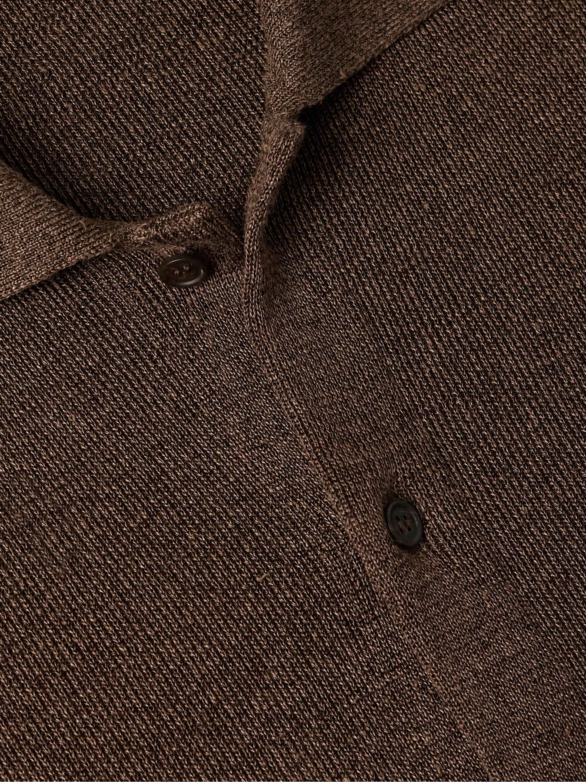 Lorde Ribbed Linen and Silk-Blend Shirt view
