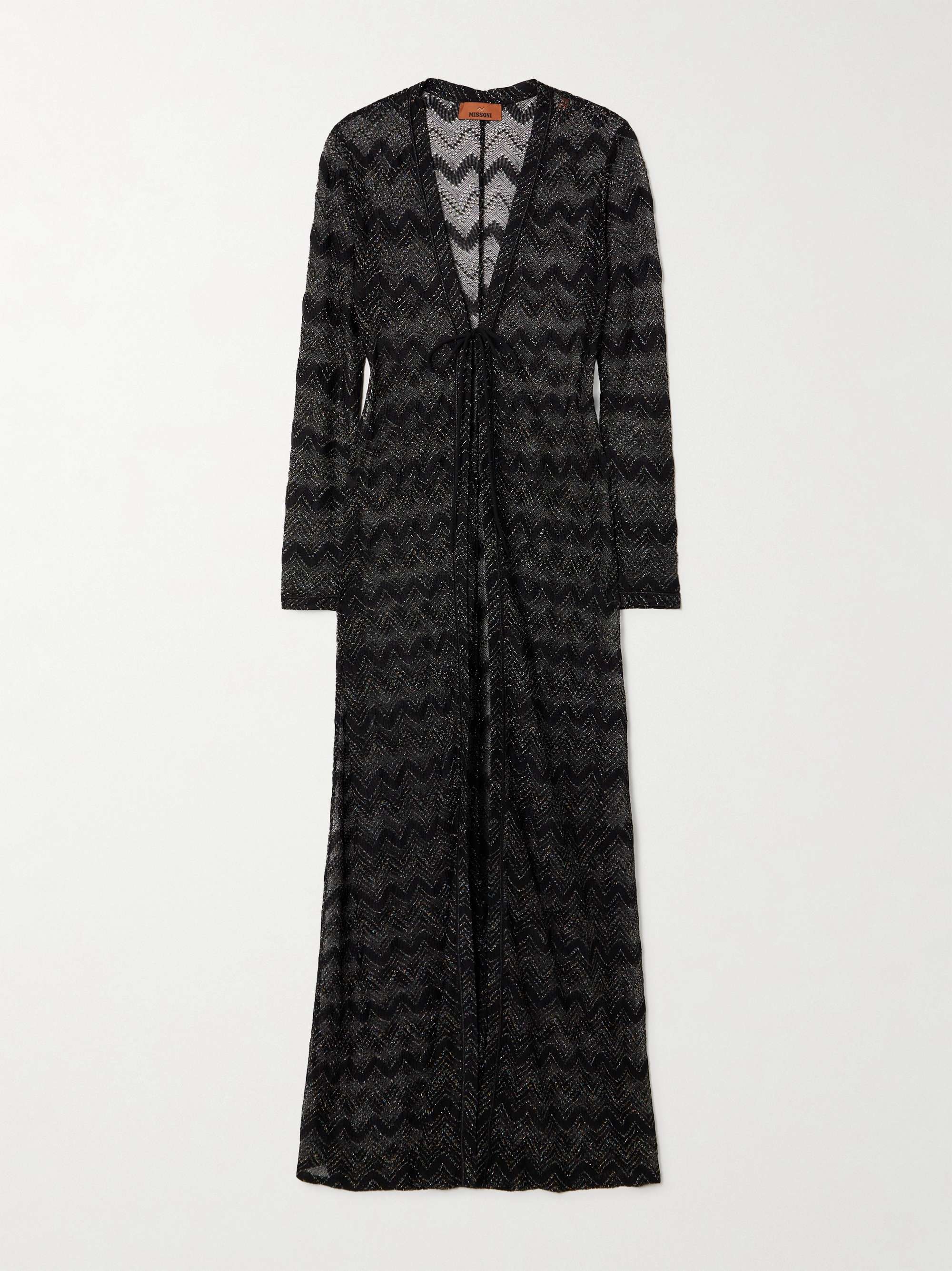Paneled leather maxi skirt view
