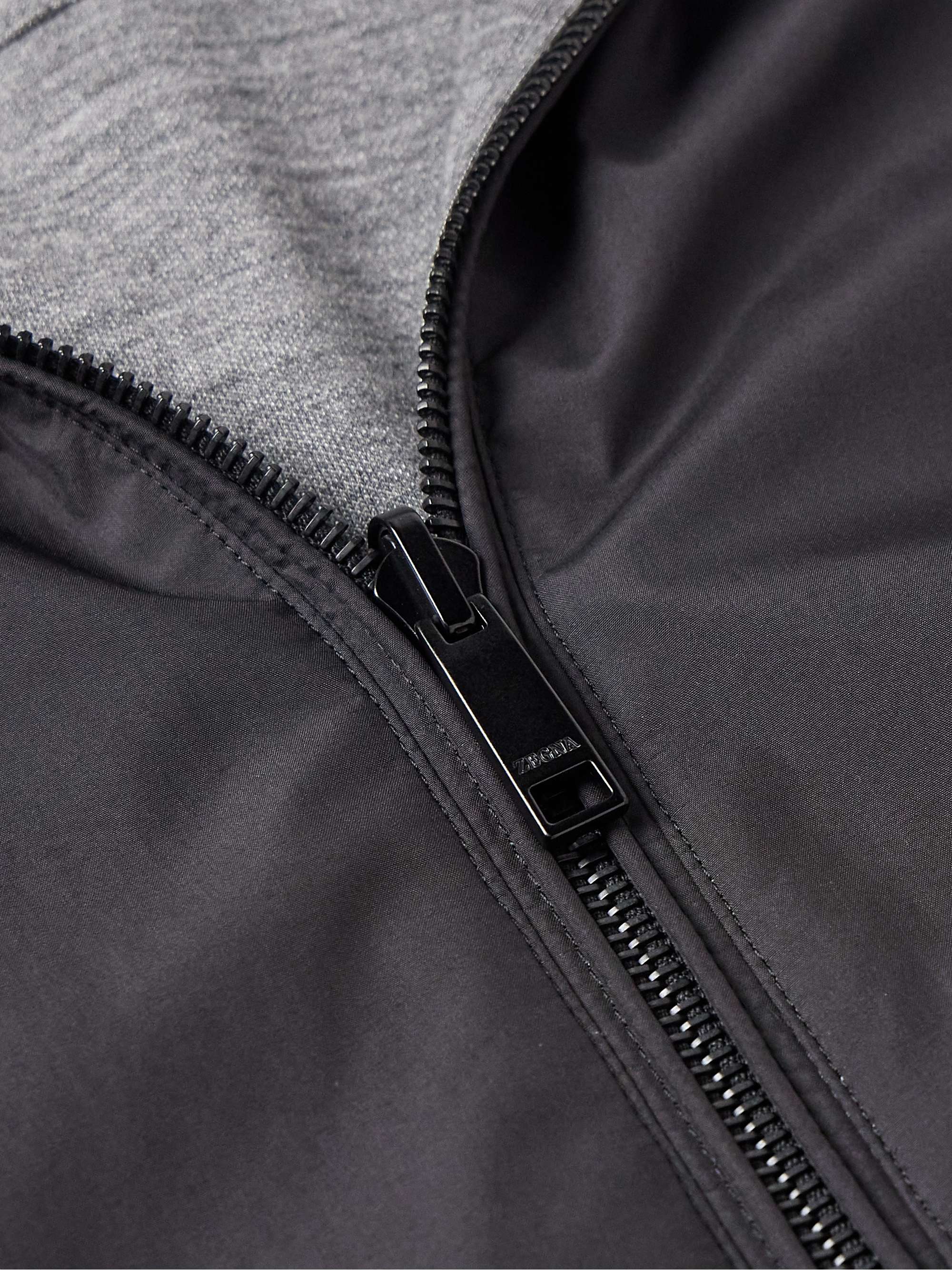 Reversible Shell and Cashmere, Cotton and Silk-Blend Jacket view