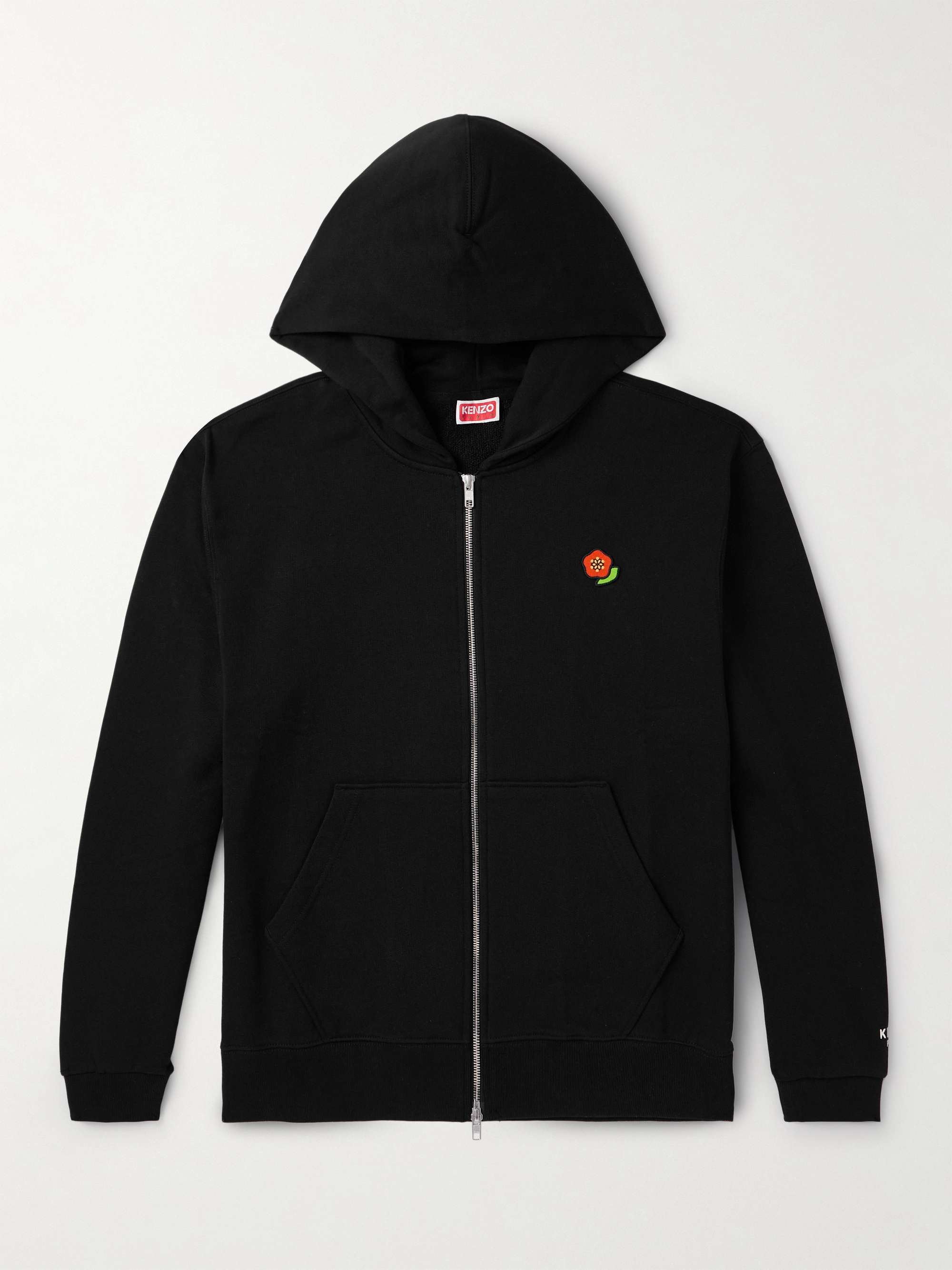 Pop Logo-Embroidered Cotton-Jersey Zip-Up Hoodie view