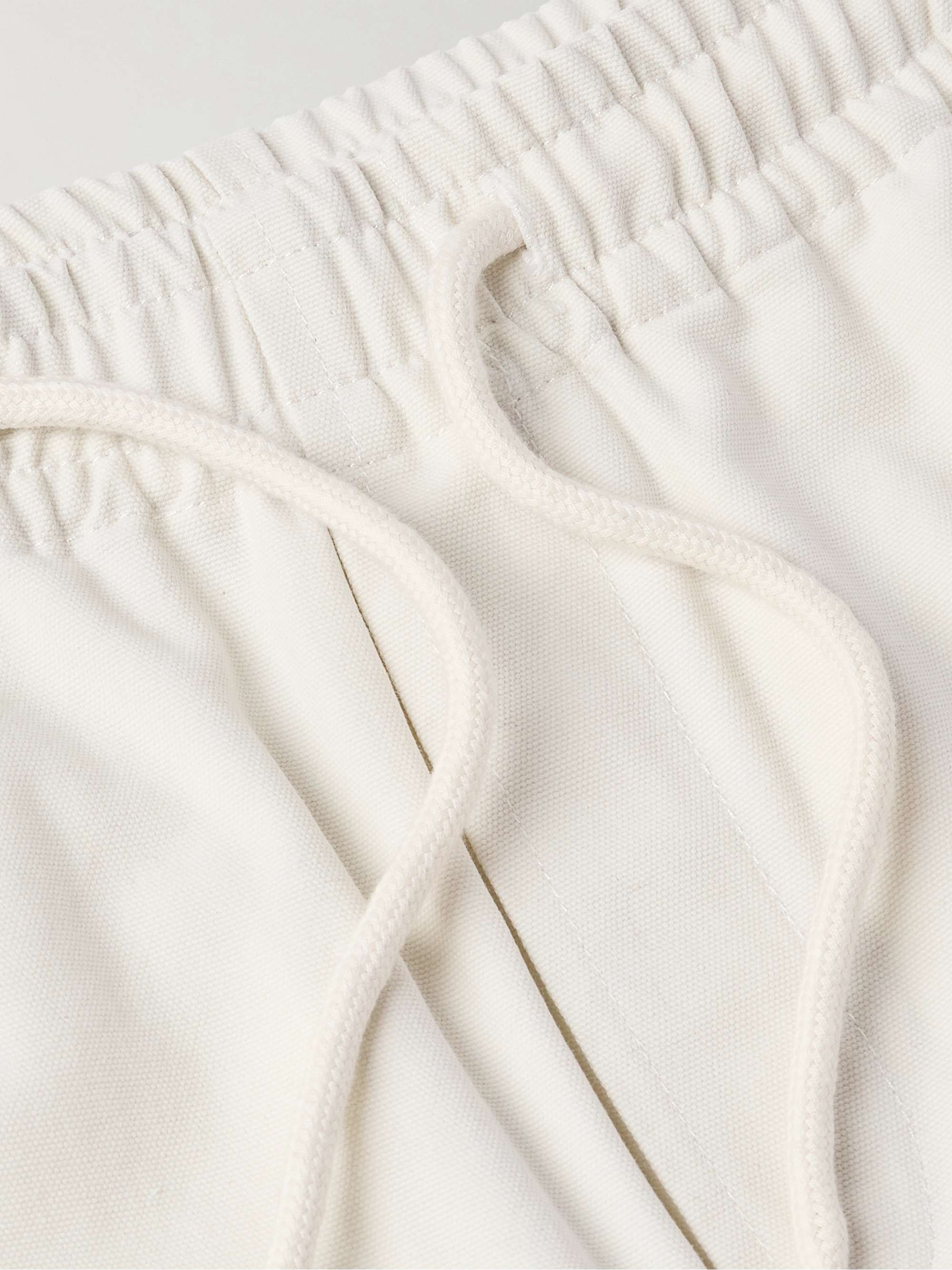 Vincent Straight-Leg Cotton-Canvas Drawstring Trousers view