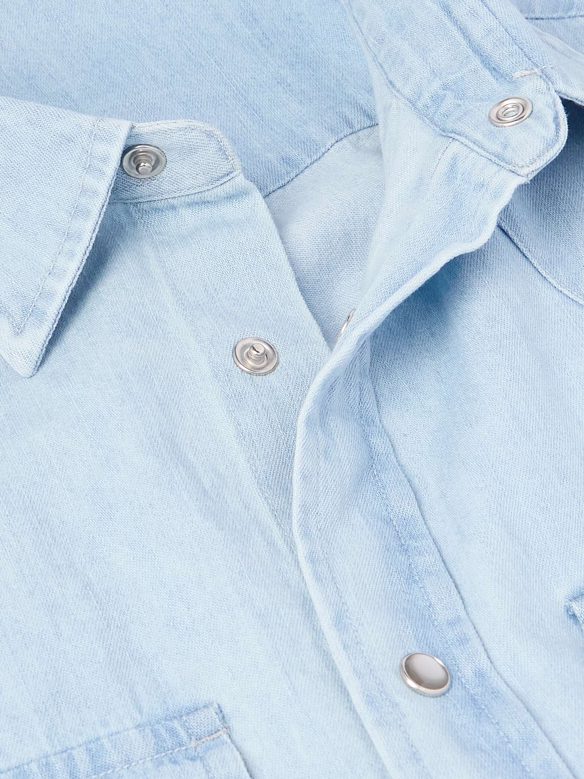 Slim-Fit Cotton-Chambray Western Shirt view