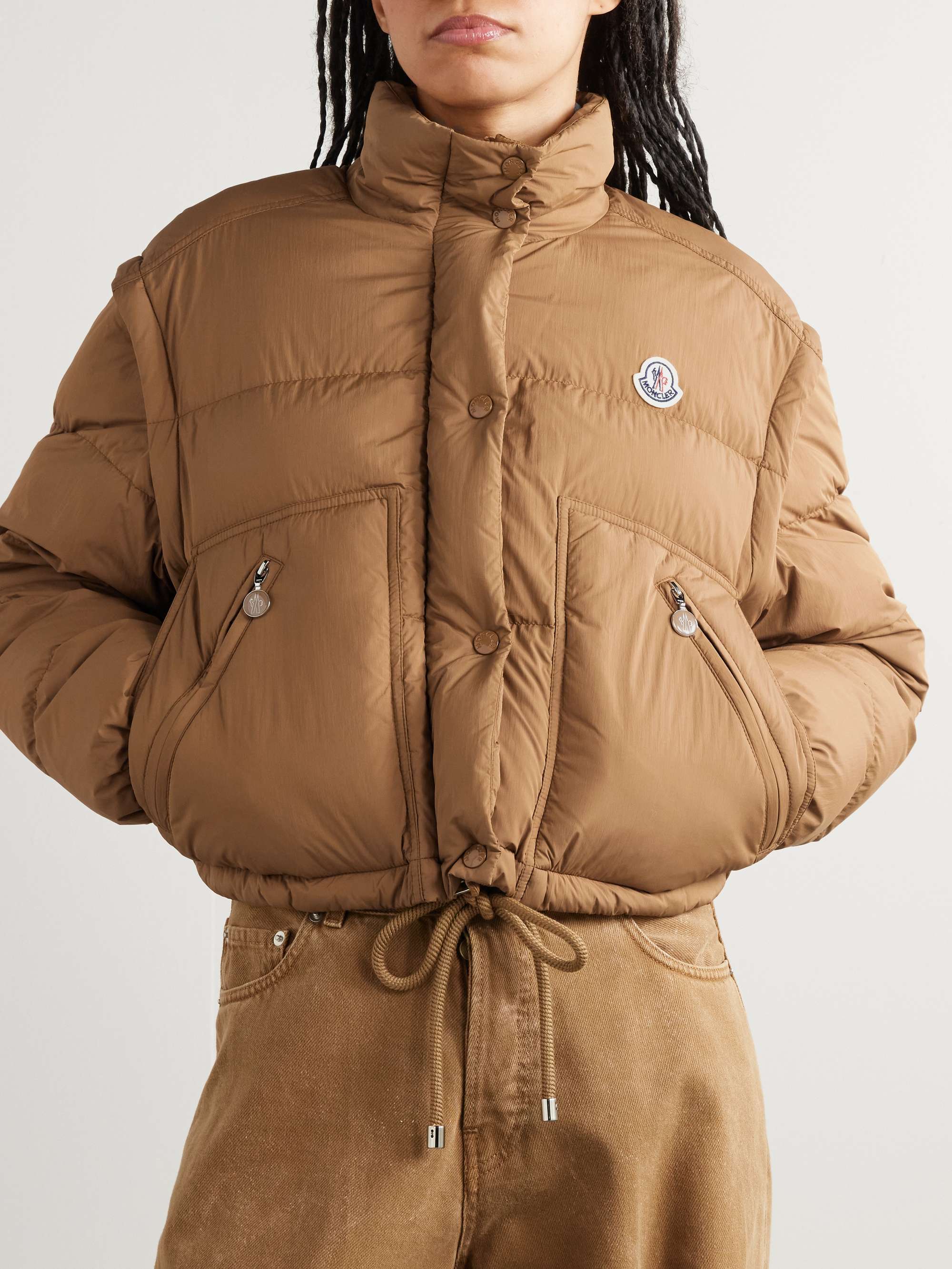 Selle cropped quilted-shell down jacket view