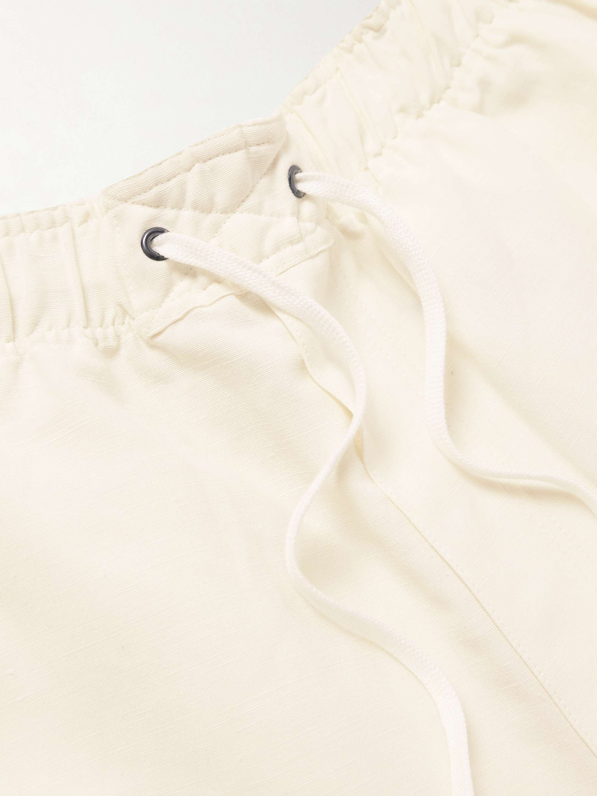 Starboard Wide-Leg Linen and Wool-Blend Drawstring Shorts view