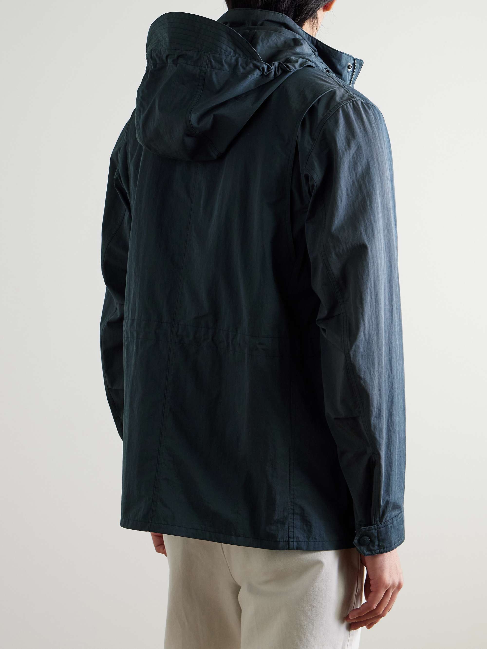 Drome Cotton-Blend Gabardine Hooded Jacket view